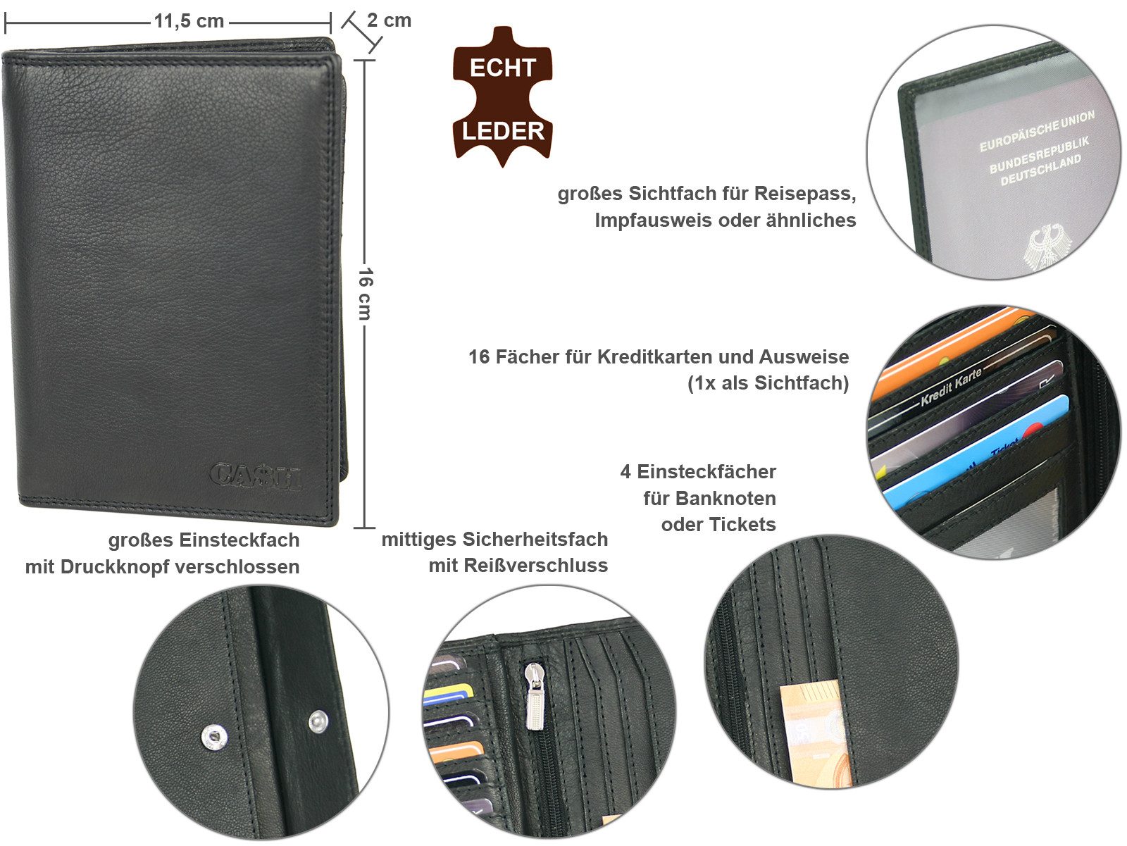 CA$H Geldbörse Mini-Geldbörse, Schlüsseltasche, Ausweishülle, Passhülle, günstig online kaufen