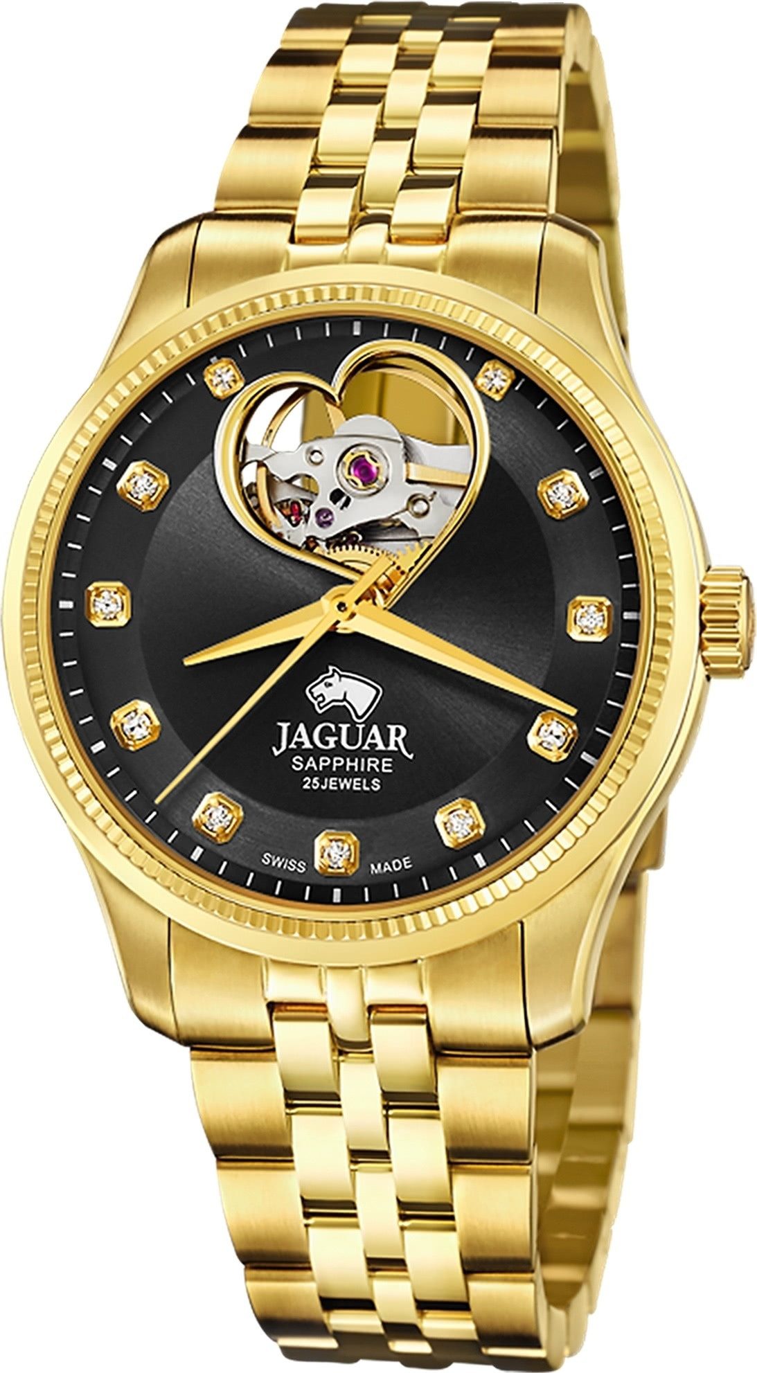 Automatikuhr Jaguar Damenuhr Edelstahl gold Jaguar