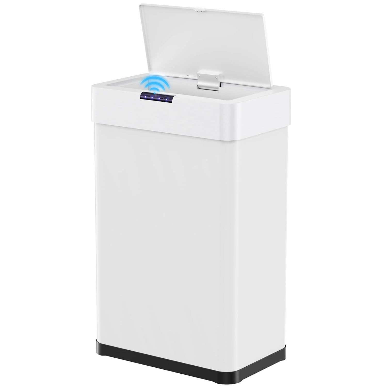 TLGREEN Mülleimer Sensor Mülleimer mit Klemmring für Müllbeutel, Automatisch berührungslos Abfalleimer aus Edelstahl