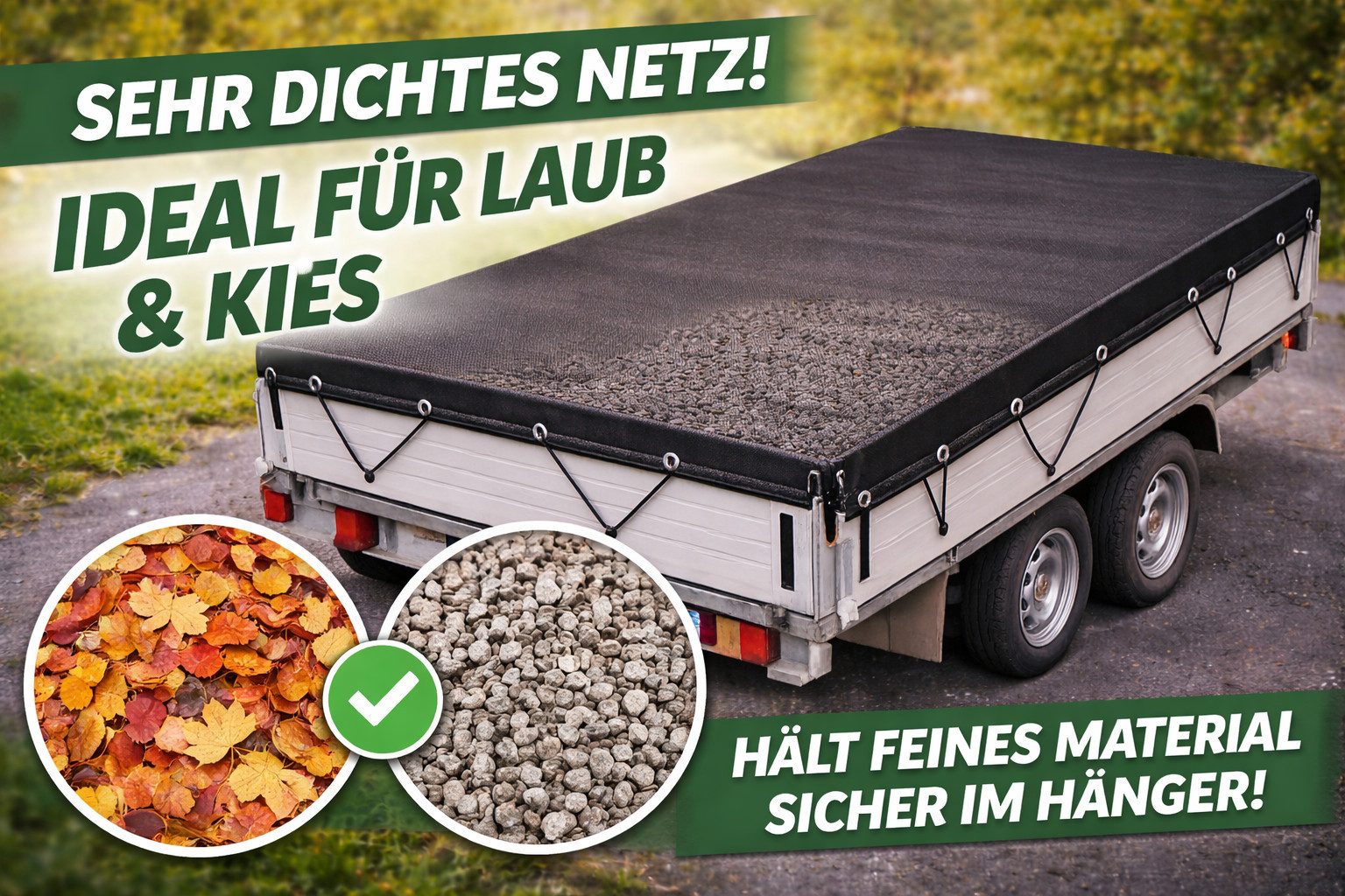 AEGITEX Anhängernetz AEGITEX Anhängernetz Feinmaschig mit Gummiseil, BxL: 1.50x2.20 m