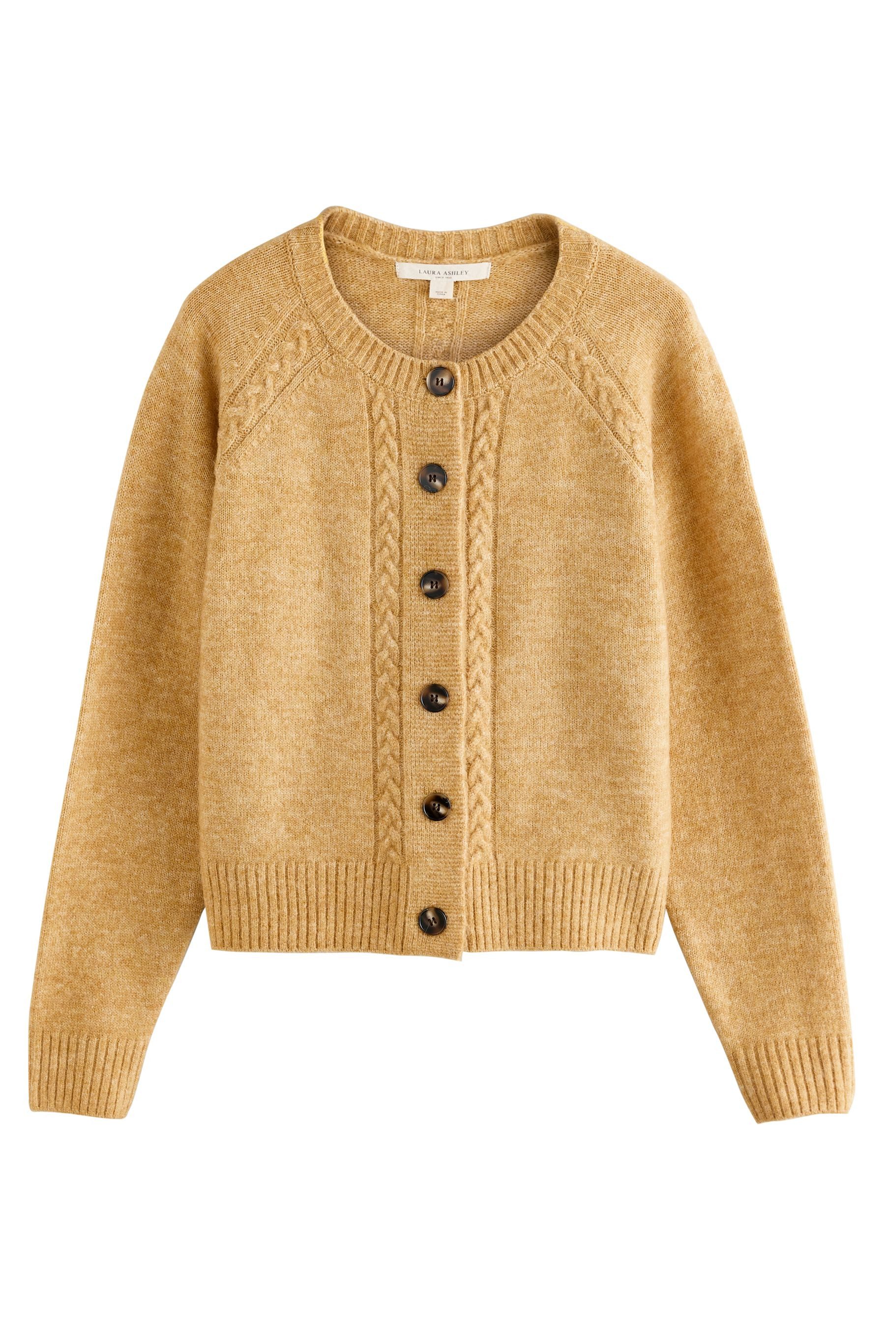 LAURA ASHLEY Strickjacke Laura Ashley Strickjacke mit Zopfmuster (1-tlg)