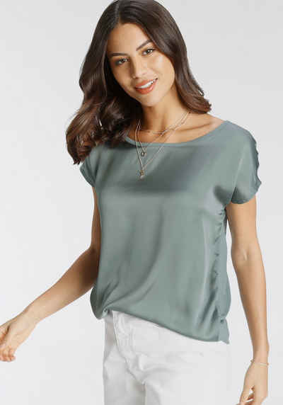 Laura Scott Shirtbluse aus Satin und Jersey - NEUE KOLLEKTION