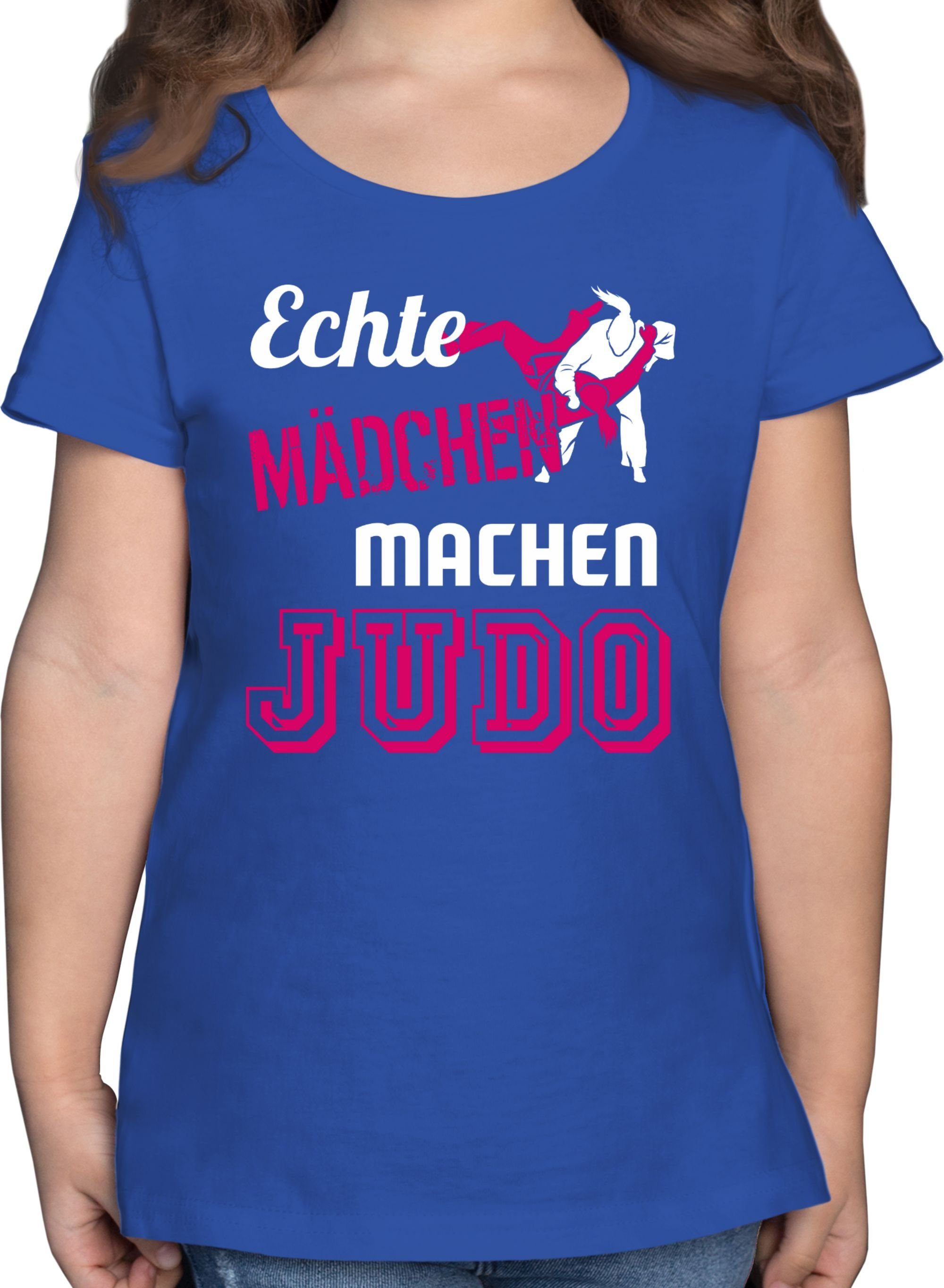 T-Shirt Echte Mädchen machen Judo