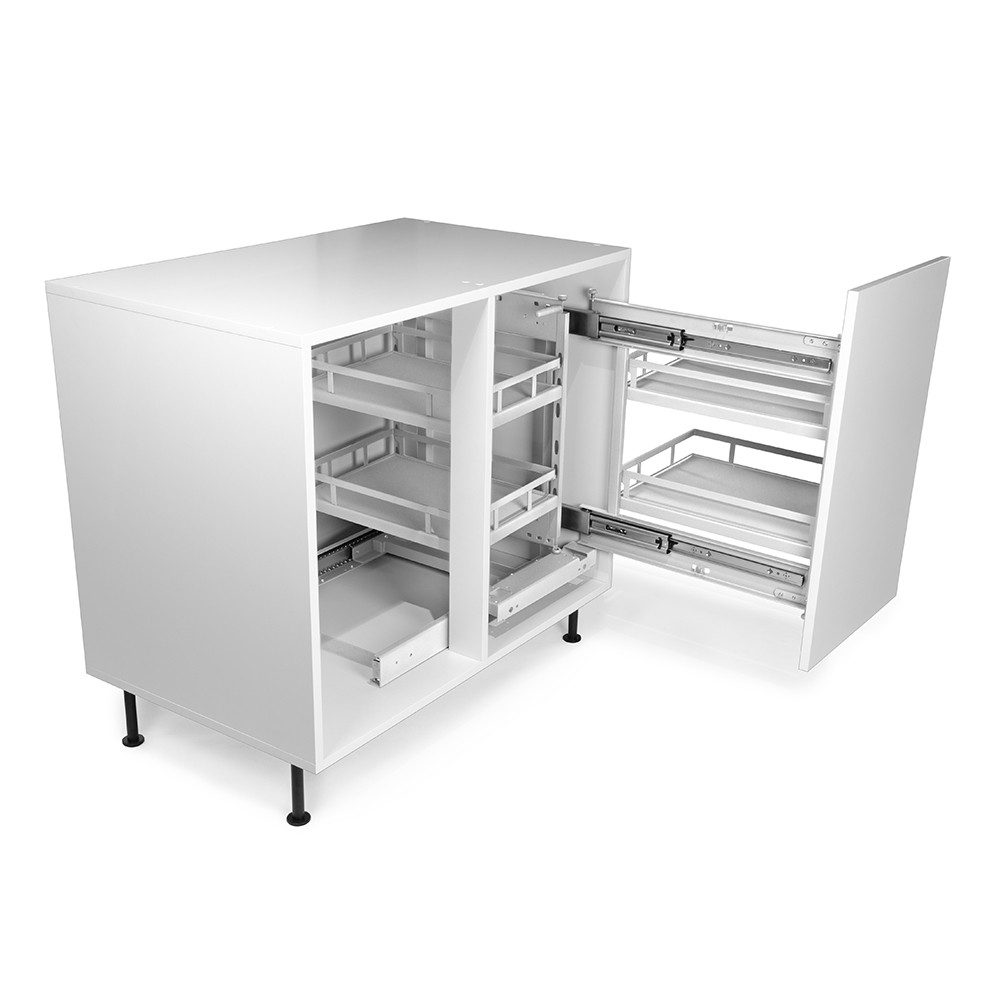 Prima-Online Eckschrank Eckschrankbeschlag 80/90/100cm Schwenkauszug Weiß günstig online kaufen