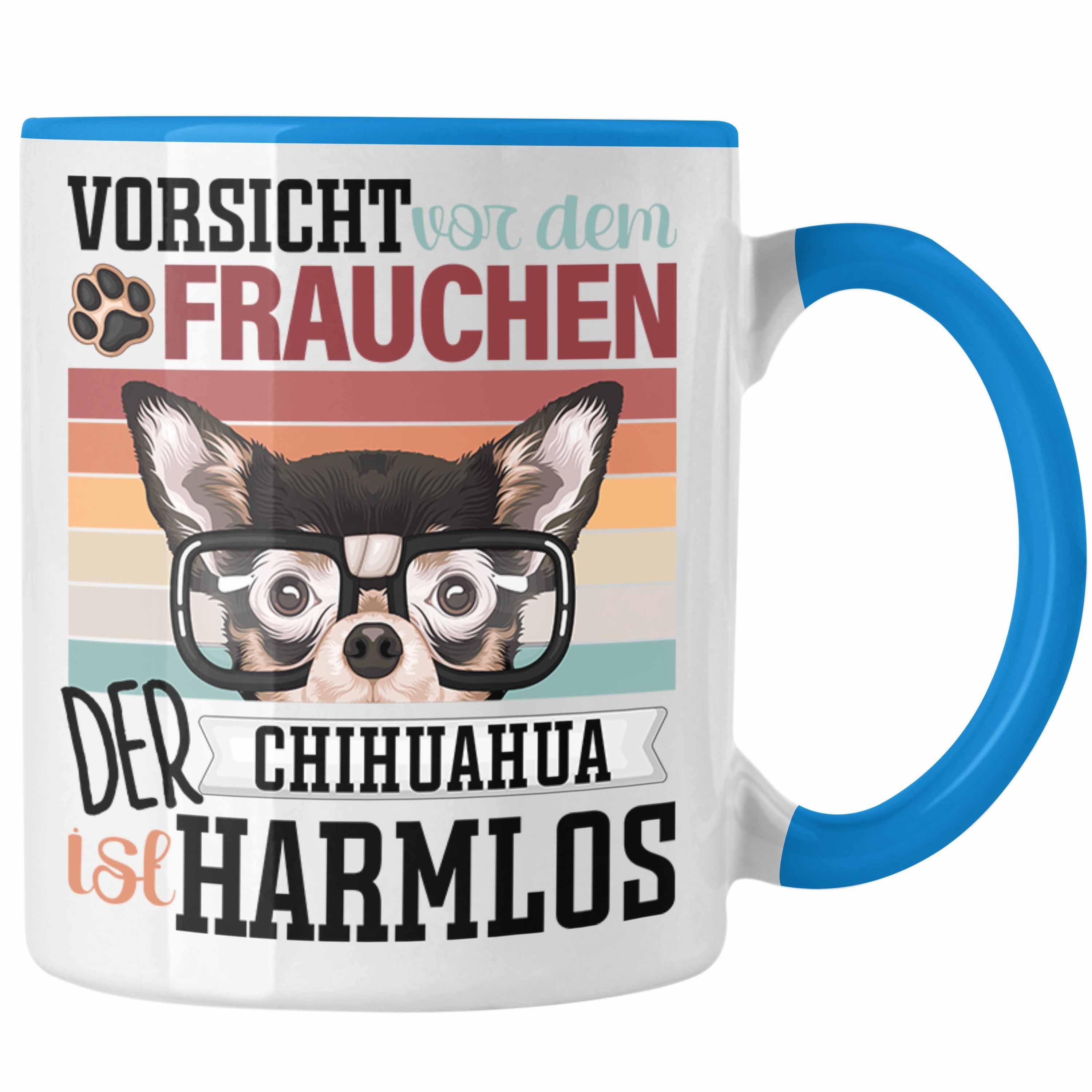 Trendation Tasse Chihuahua Besitzerin Frauchen Tasse Geschenk Lustiger Spruch Geschenki Blau