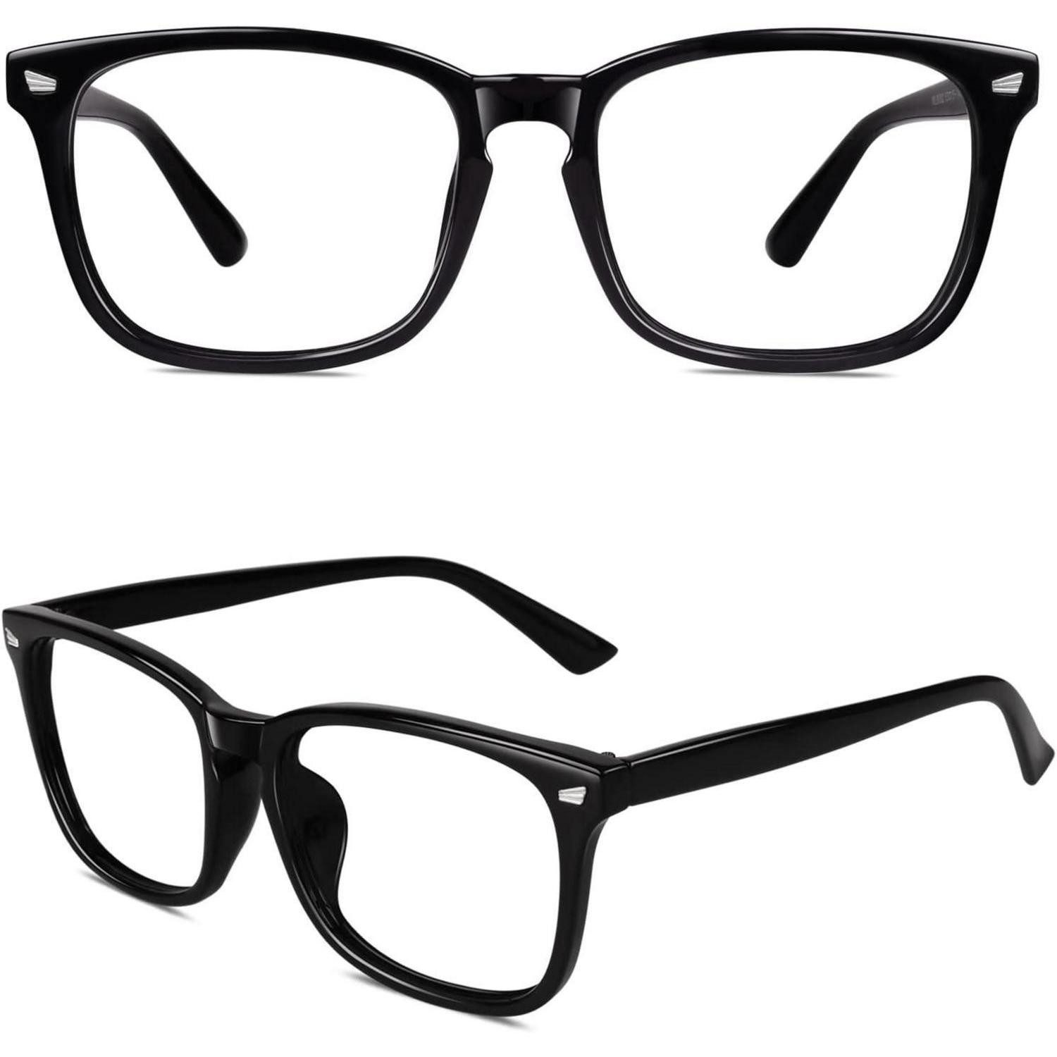 LuxusKollektion Brillengestell Nerdbrille Pantobrille Klarglas Oversized Damen A Clossy Schwarz
