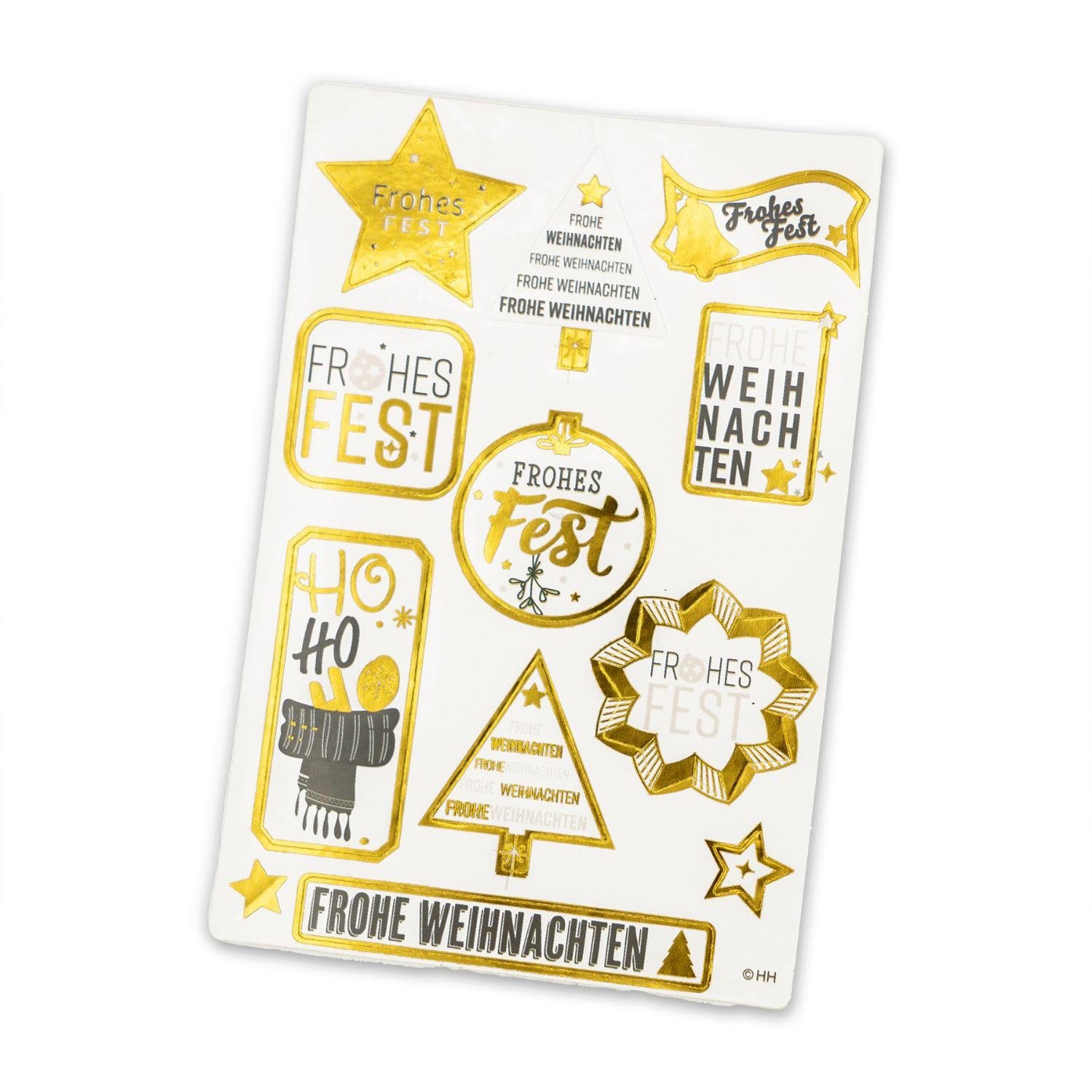 itenga Sticker itenga Weihnachtssticker Freiform 4 Bögen - Motiv 2