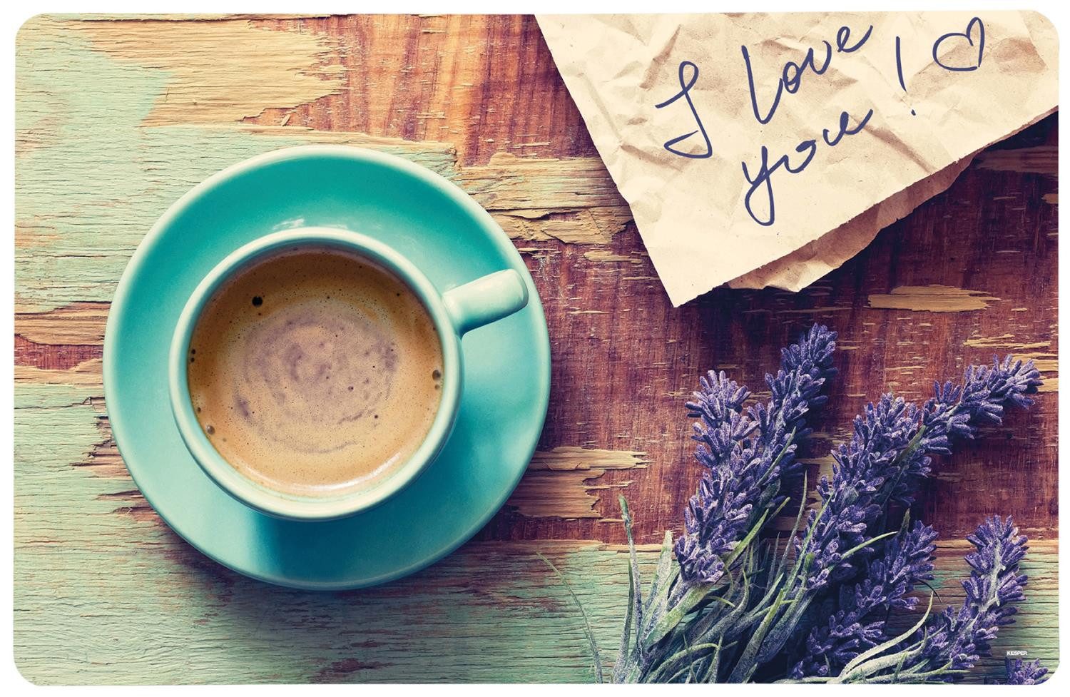 Kesper Platzset, Höhe: 0.07cm, Farbe: Mehrfarbig, Motiv: Kaffee