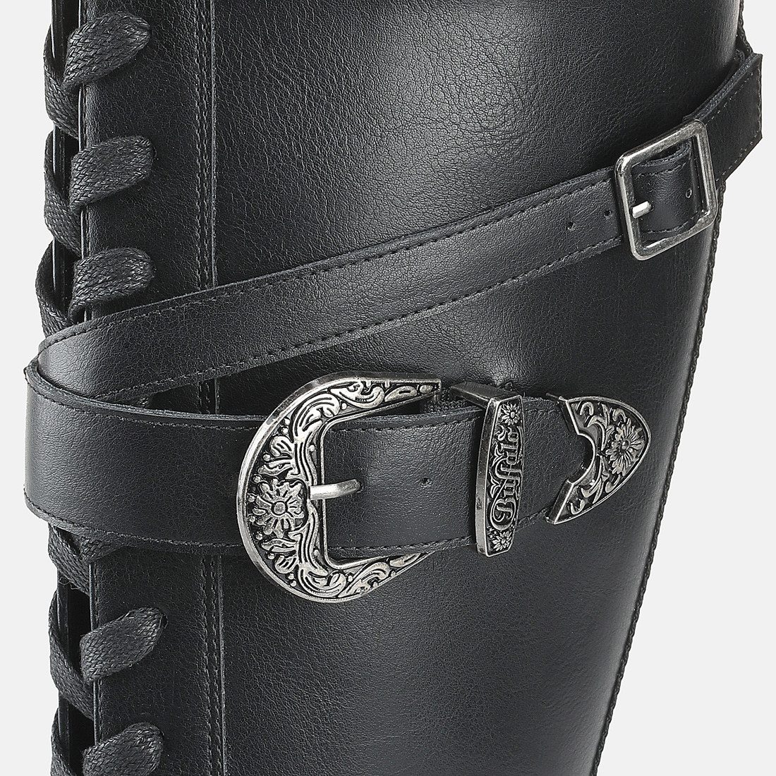 Buffalo JUPITER WEST LACE UP HIGH Schnürstiefel Plateaustiefel mit Memory Foam-Innensohle