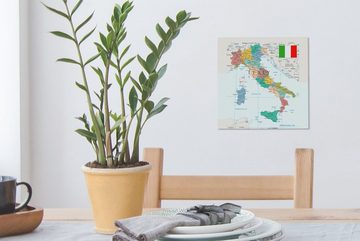 OneMillionCanvasses® Leinwandbild Karte von Italien, (1 St), Leinwand Bilder für Wohnzimmer Schlafzimmer
