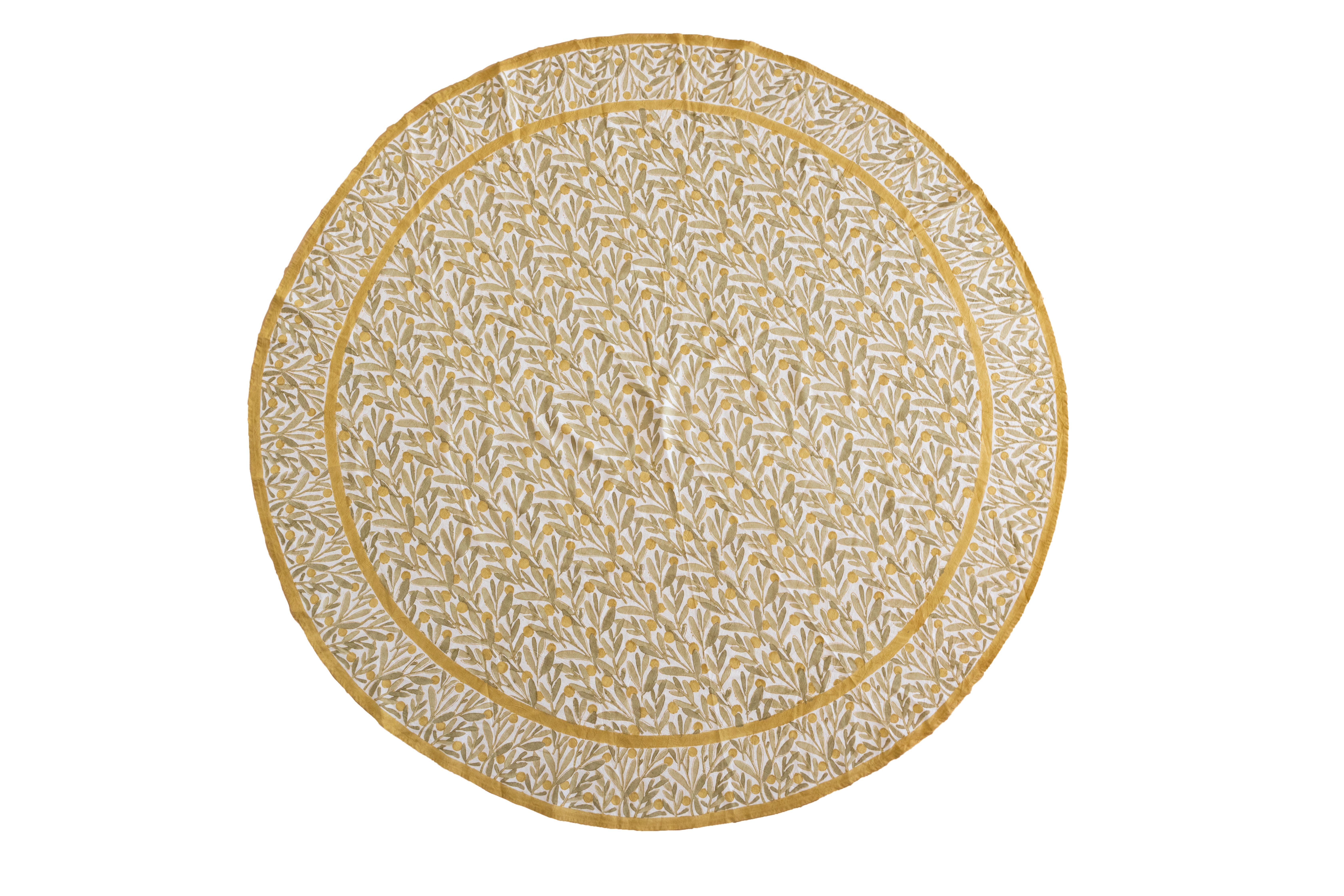 El Puente Tischdecke Tischdecke "Olive", Handmade, Fair Trade