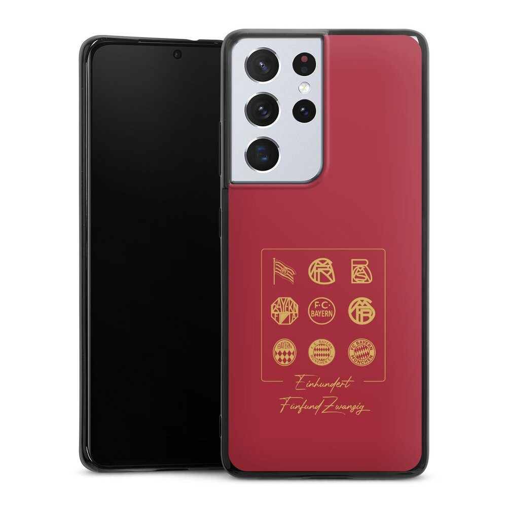 DeinDesign Handyhülle FC Bayern München FCB 125 Jahre Fanartikel FCB 125 Jahre, Samsung Galaxy S21 Ultra 5G Silikon Hülle Bumper Case Smartphone Cover