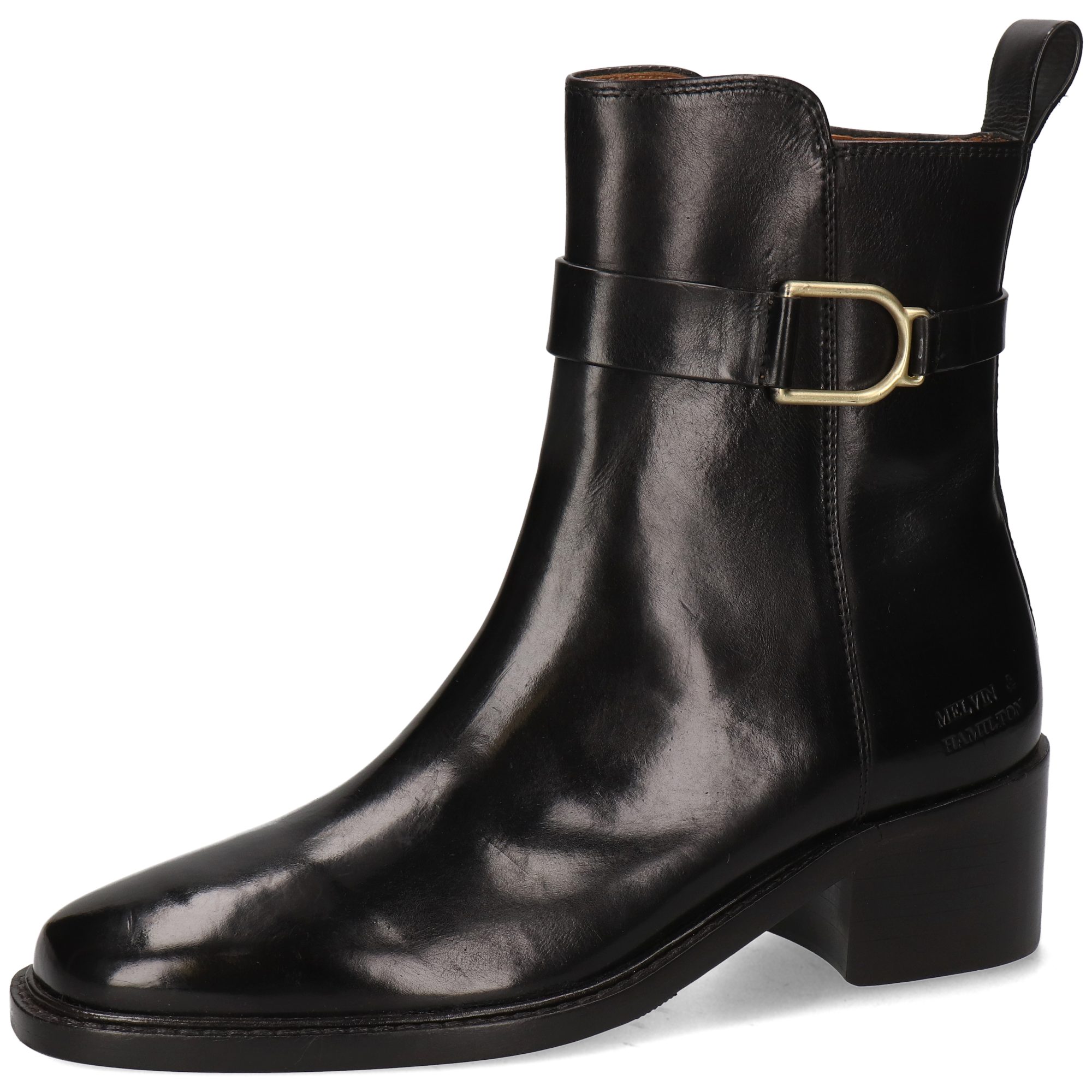 Melvin & Hamilton Hadley 3 Leder-Jodhpur Boots für Damen Stiefelette Block-Absatz, Echtes Leder, Vegetabile Gerbung