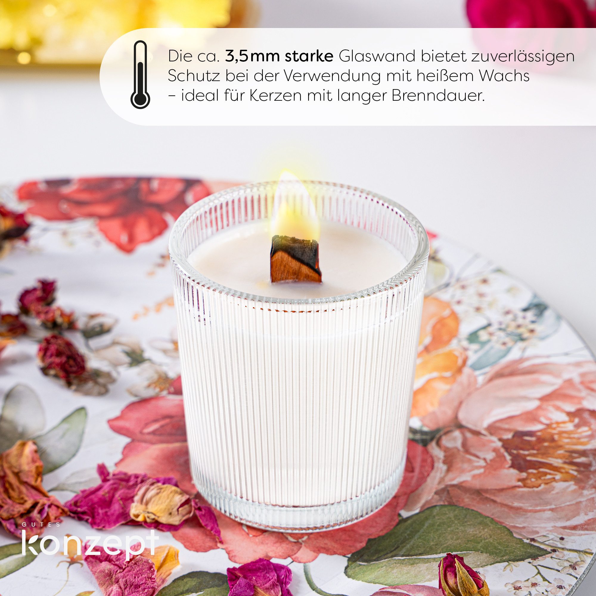 KONZEPT Teelichthalter Kerzengläser 6er Set – günstig online kaufen
