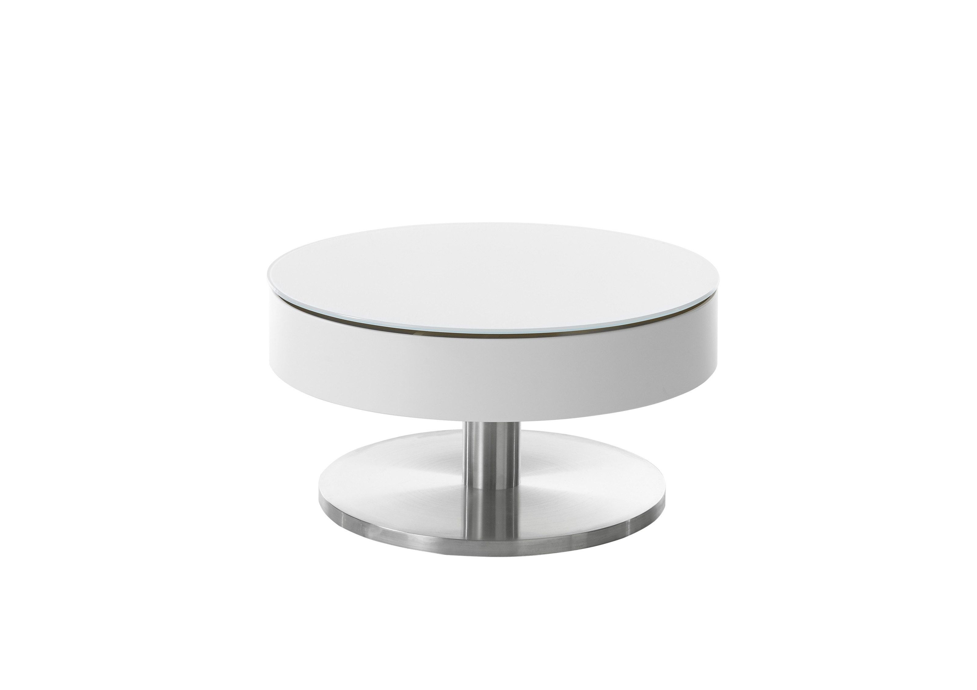 freiraum Couchtisch SUVA, mit Stauraumfach, weiss, Glas/ Metall/ MDF - 40x7 günstig online kaufen