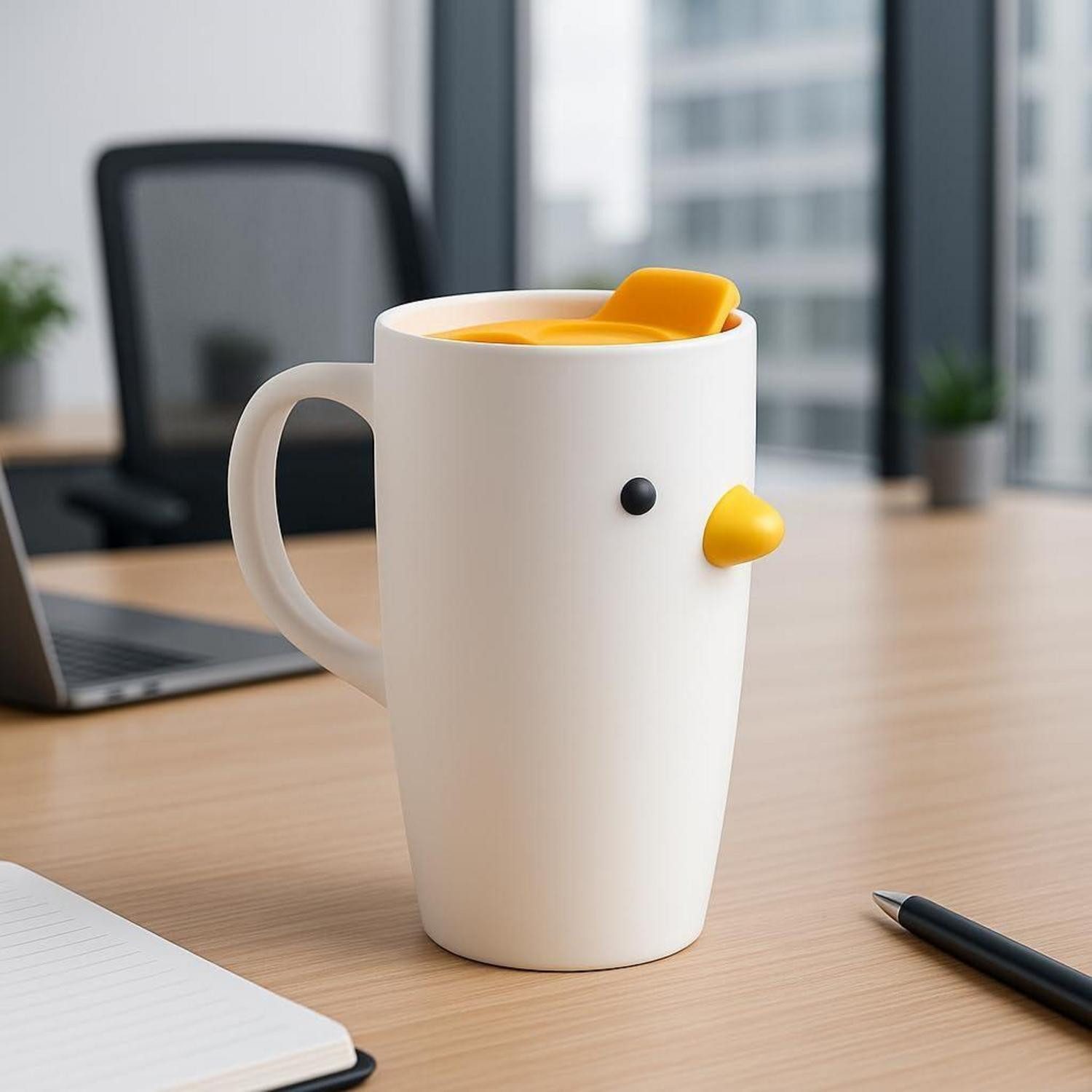 LuxusKollektion Cappuccinotasse Kreative Ente Tasse Keramik 580ml, Keramik
