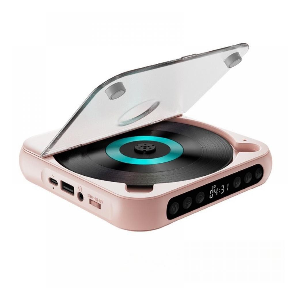 BBWL Bluetooth CD-Player 5.3 tragbar mit Kopfhörer, HIFI-Sound tragbarer CD-Player (Kopfhöreranschluss, Lautsprecher und U-Disk Wiedergabe)