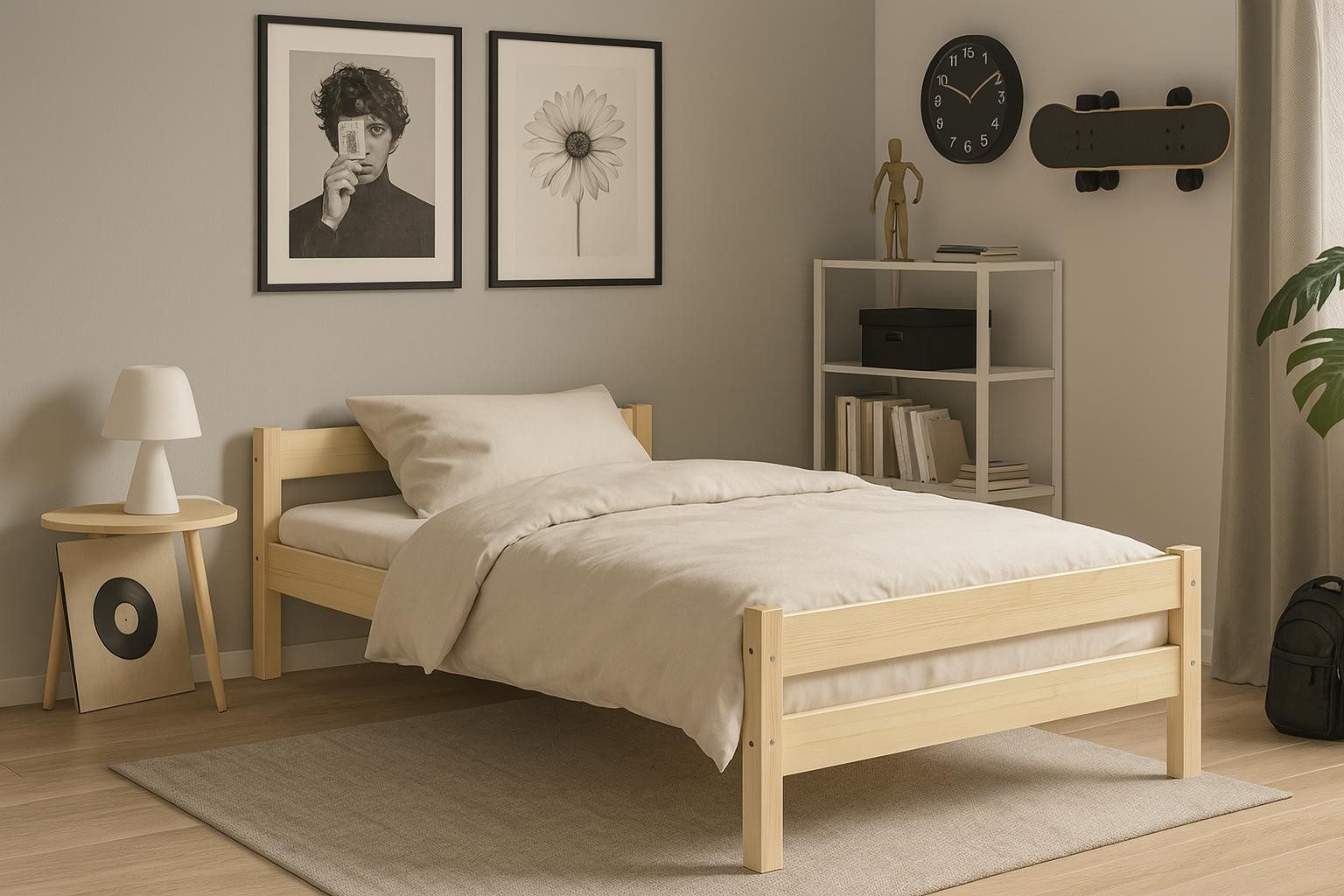 Raumhirsch Furniture Kinderbett 80x160, 80x180, 90x180, 80x200, 90x200 cm - Komplettset (ohne Matratze, Einzelbett für Kinder von 2 - 18 Jahren), verschiedene Farben & Designs