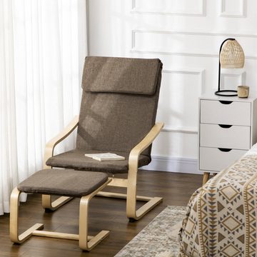 HOMCOM Relaxsessel Ruhesessel mit Armlehne (Relaxstuhl, 3-St., Armlehnensessel), BxLxH: 72 x 67 x 100 cm