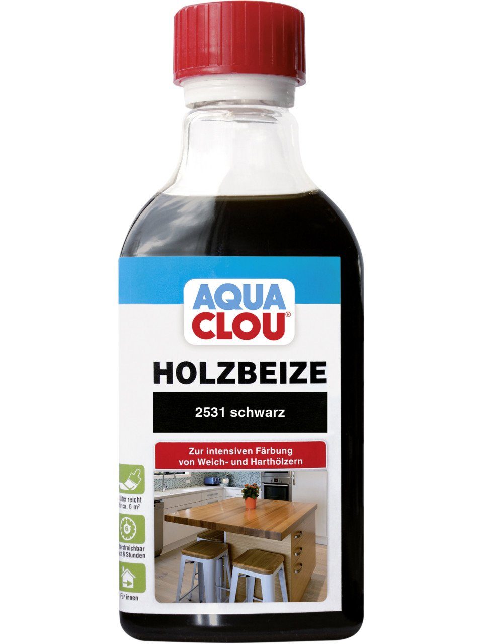 Holzbeize Aqua Clou Holzbeize 250 ml schwarz