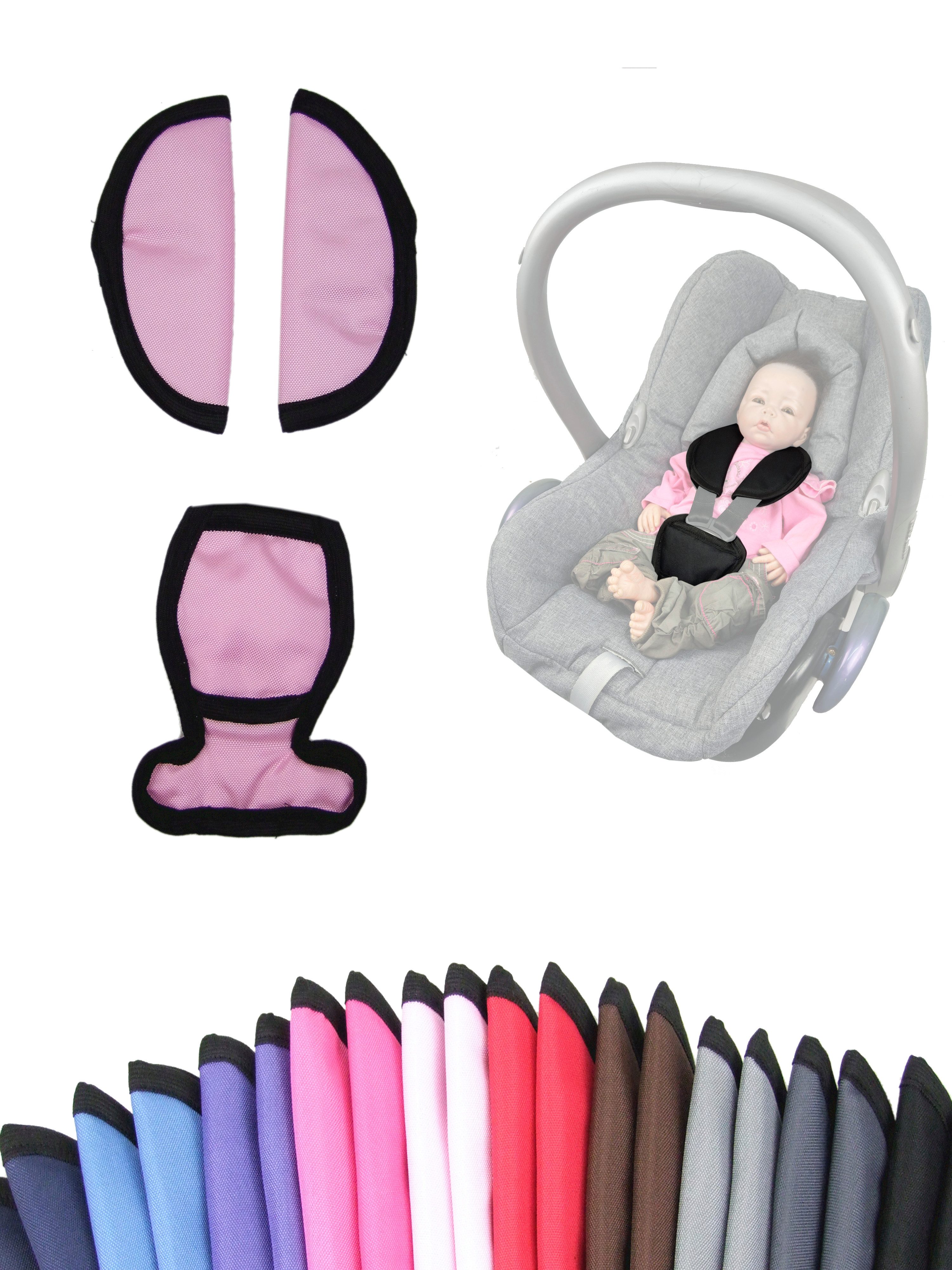 BambiniWelt by Rafael K. Gurtpolster Gurtpolster Babyschale Autositz kompatibel Maxi Cosi Cabrio Fix Citi, kompatibel mit MAXI COSI BABYSCHALEN (Maxi-Cosi Pebble ausgeschlossen)