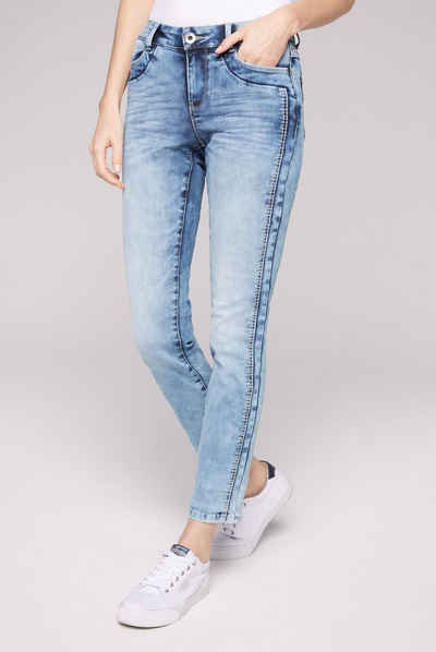 SOCCX Comfort-fit-Jeans mit verkürztem Bein