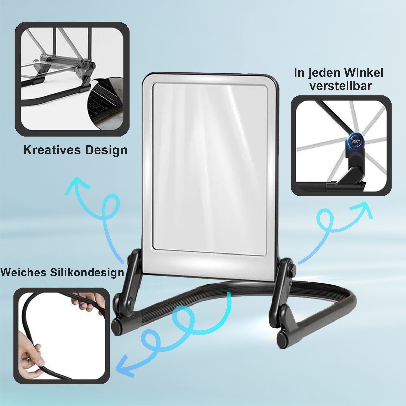 VIVIHEYDAY Umhängelupe 5X Wiederaufladbare Lupe mit Licht, Freihändige Leselupe mit Licht, für Senioren Groß, Flexible Schwanenhalslupe zum Lesen, Reparieren, Nähen, Sehschwäche, ältere Menschen