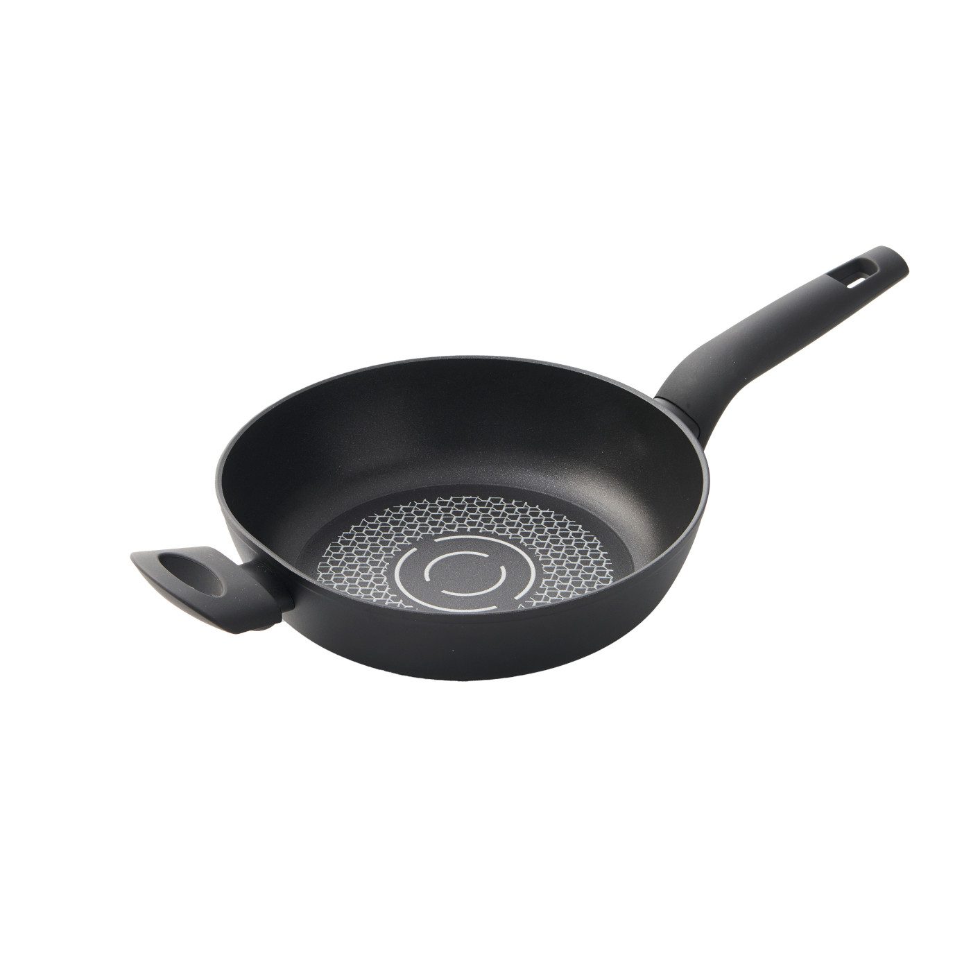 Betty Bossi Bratpfanne Bratpfanne, Antihaft-Beschichtung, mit Gegengriff, hoher Rand, 24 cm, Aluminium (1-tlg), Induktionspfanne, für alle Herdarten geeignet