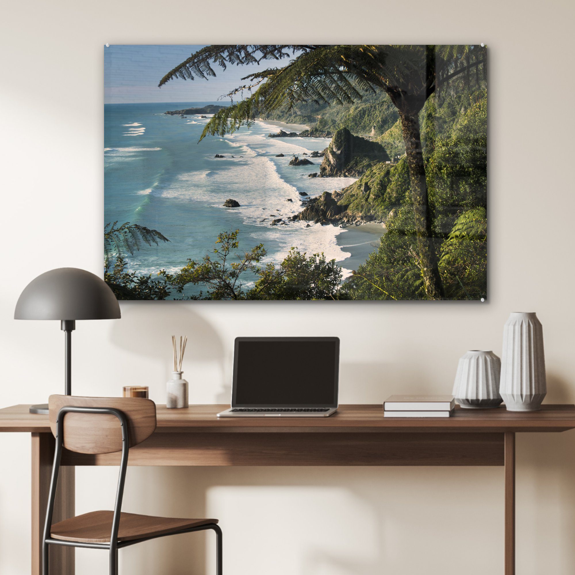 Neuseeland, Bay, Acrylglasbild Wohnzimmer Schlafzimmer Karamea, Acrylglasbilder Panoramablick, Hawkes MuchoWow St), (1 &