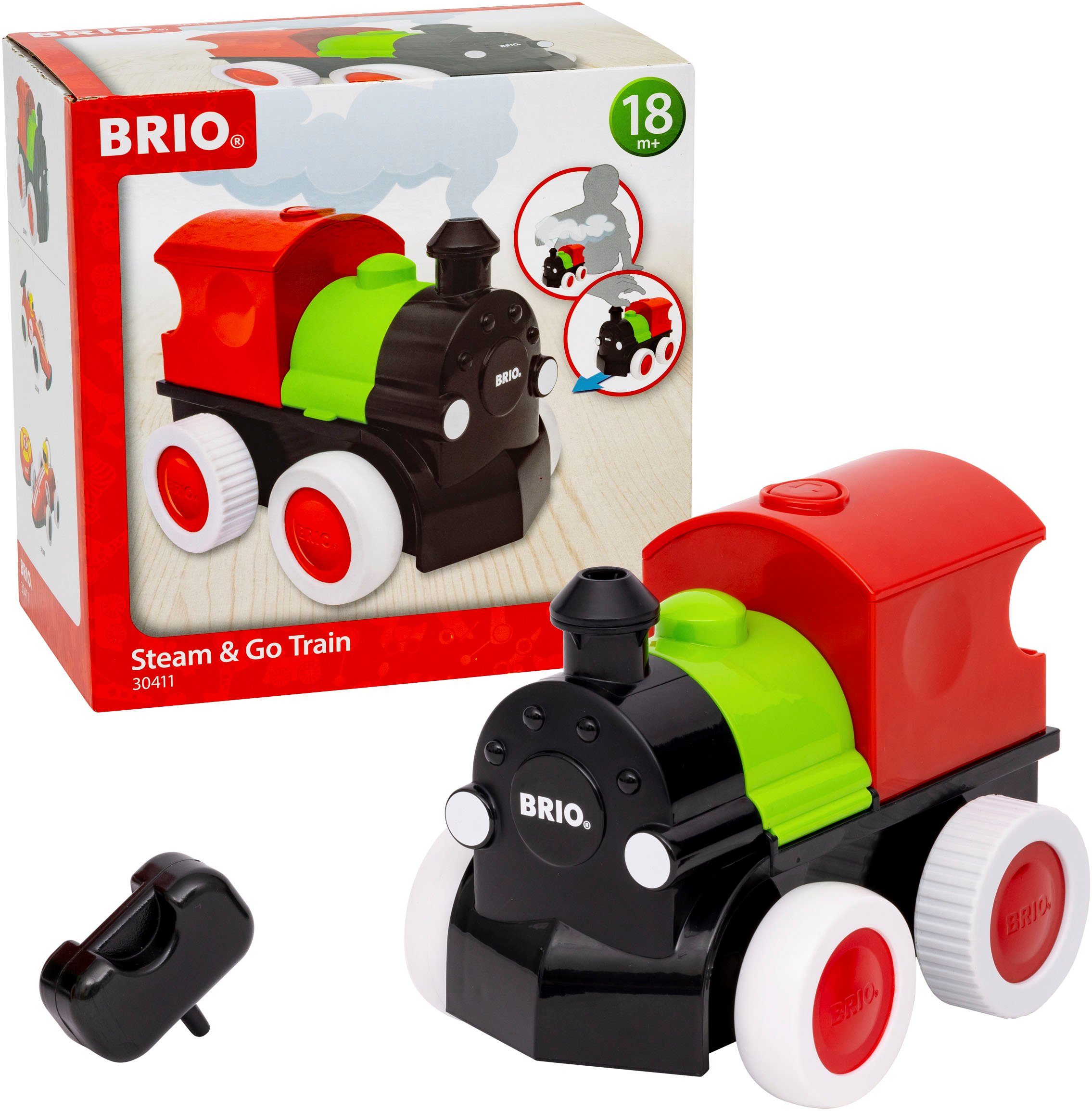 BRIO® Modelleisenbahn-Set Push & Go Zug, mit Dampf