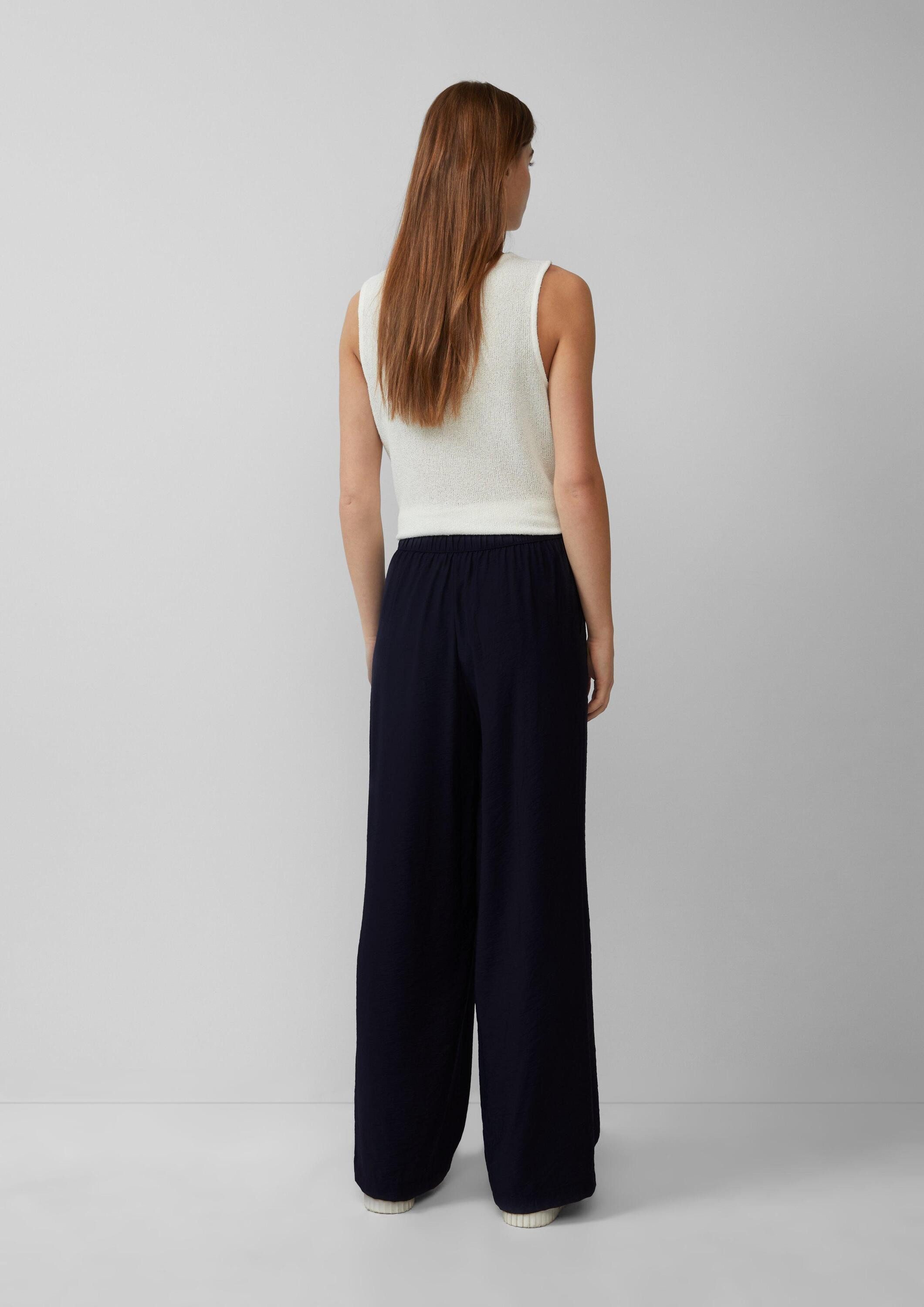 s.Oliver Chinos Hose Wide-Leg-Hose im Loose Fit mit Elastikbund