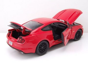 Maisto® Modellauto Ford Mustang GT 2015 rot Modellauto 1:18 Maisto, Maßstab 1:18