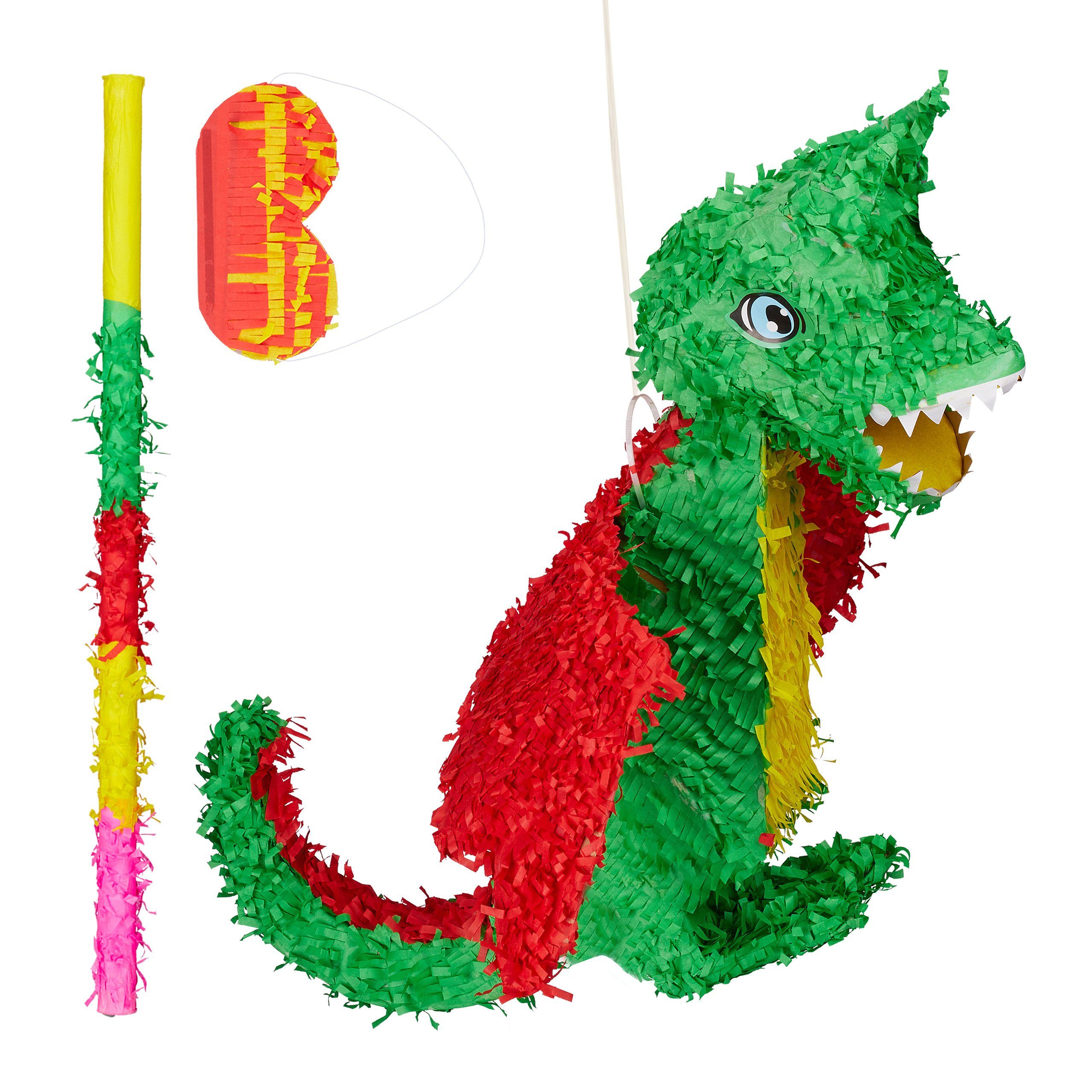 Papierdekoration Pinata Drache relaxdays 3-teiliges Set