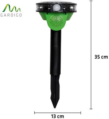 Gardigo Ultraschall-Tierabwehr Solar Vogel-Abwehr Feindgeräusche