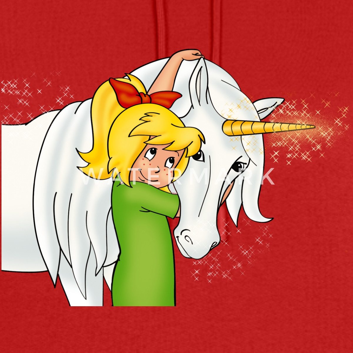 Spreadshirt Hoodie Bibi Blocksberg Mit Einhorn Goldhörnchen Damen Premium Hoodie (1-tlg)