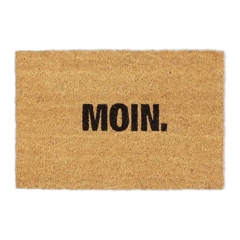 Fußmatte »Fußmatte Kokos "Moin."«, relaxdays, Höhe 15 mm