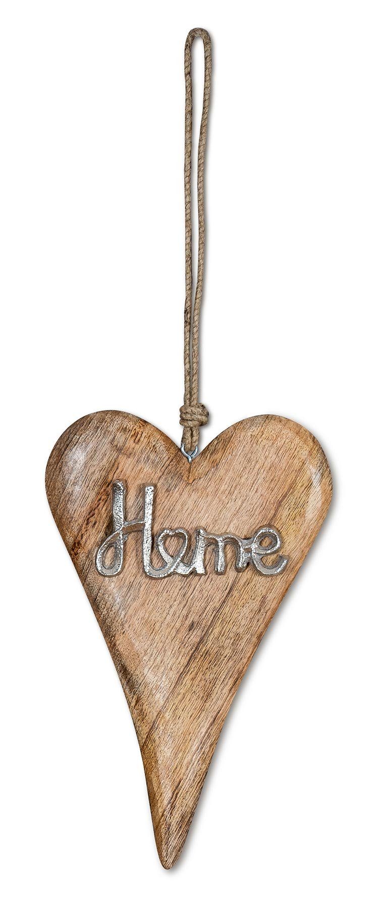 Levandeo® Wanddeko Holz Deko-Schriftzug, Schriftzug Aufhänger Mango Home Türschild H26cm