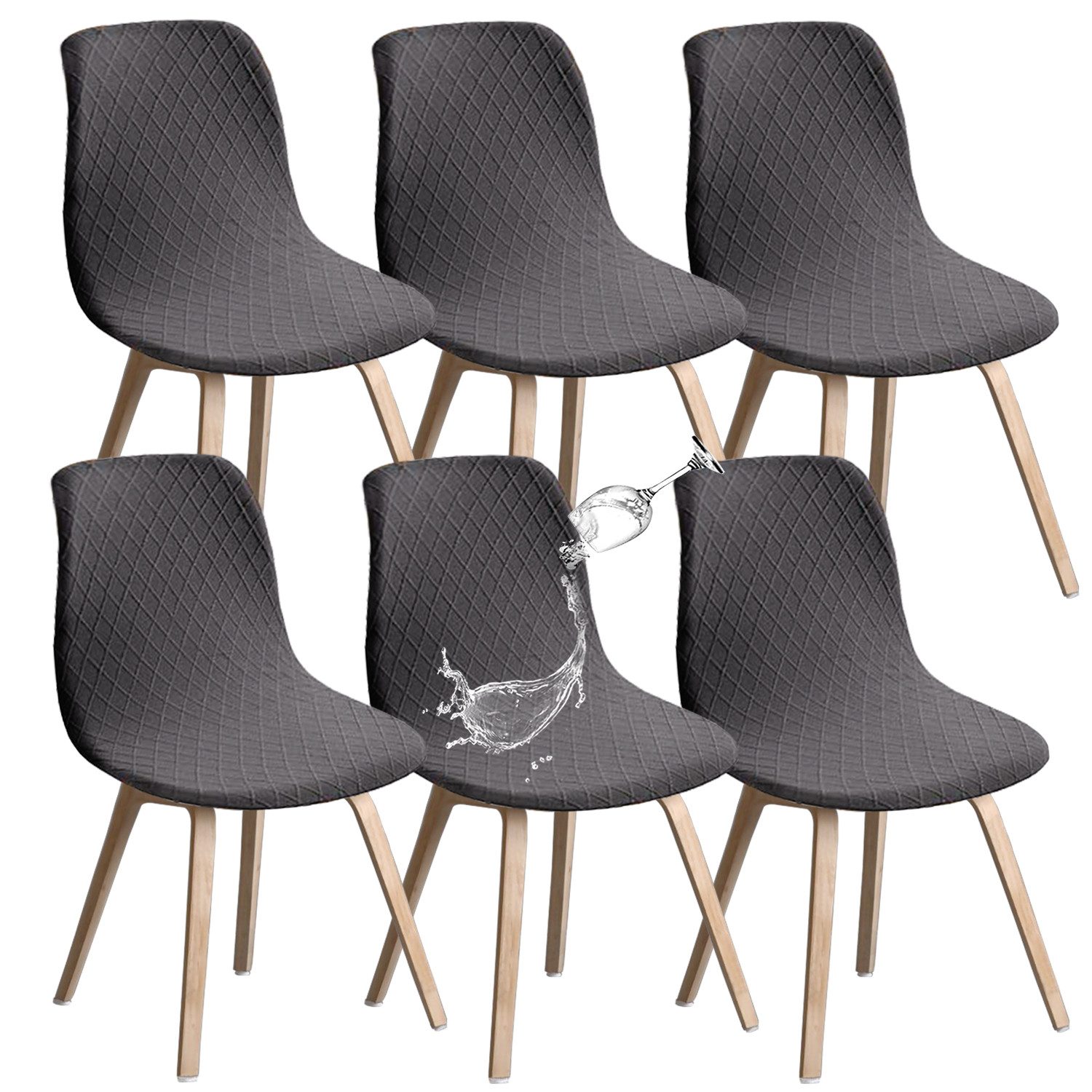 BYSURE Stuhlbezug Stretch Stuhlbezug Jacquard Esszimmerstühlhussen günstig online kaufen