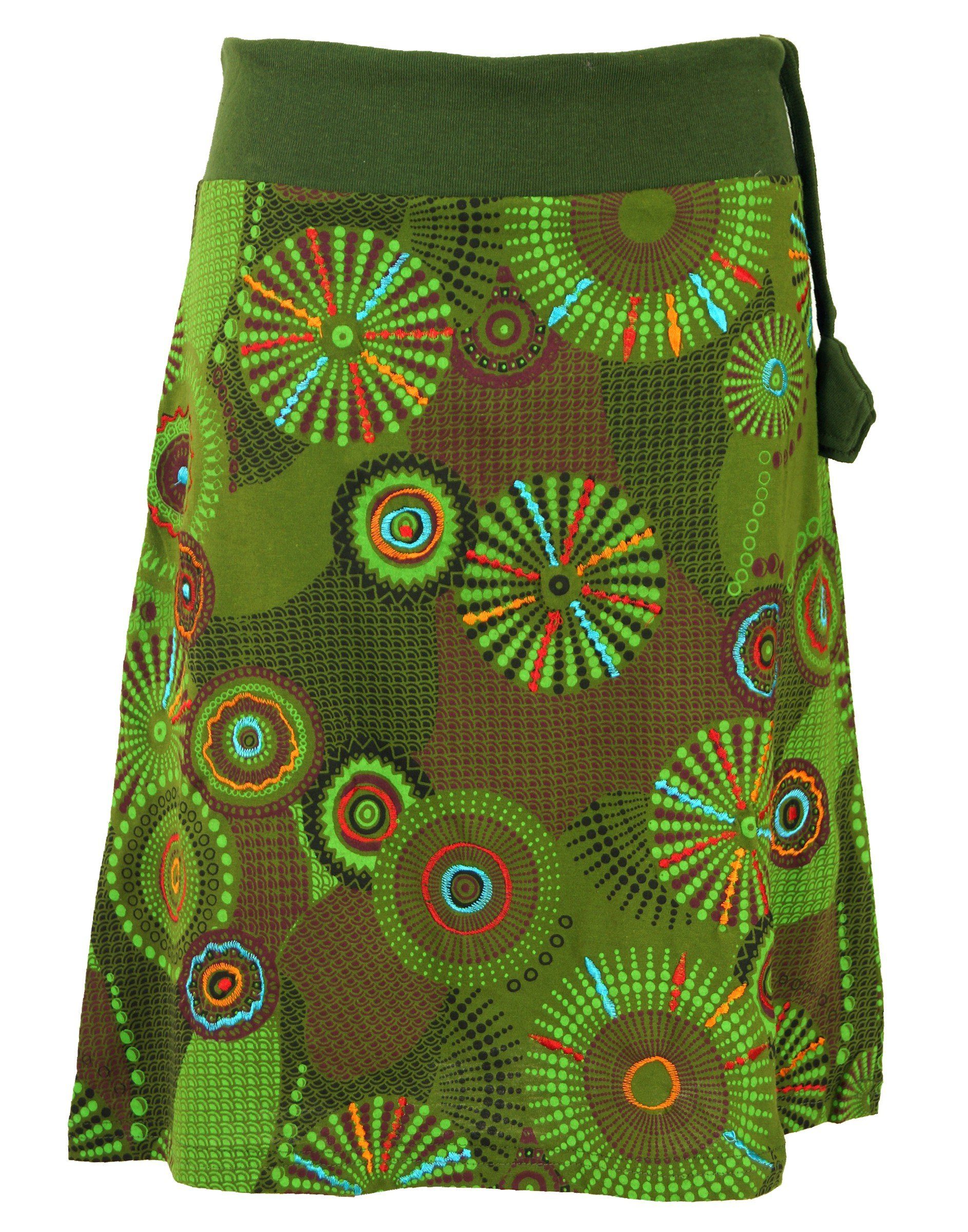 Minirock Bestickter knielanger Rock, Boho chic, Retro..