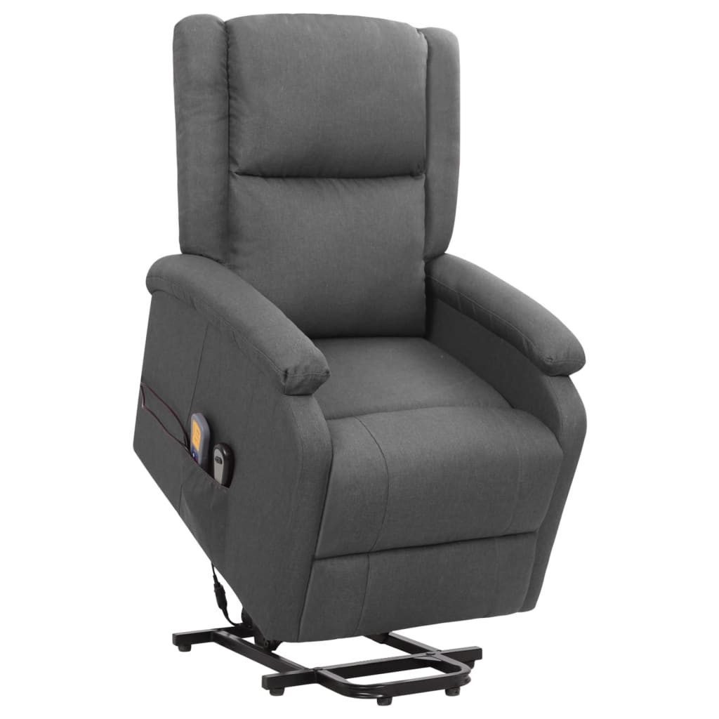vidaXL Massagesessel Massagesessel mit Aufstehhilfe Dunkelgrau günstig online kaufen