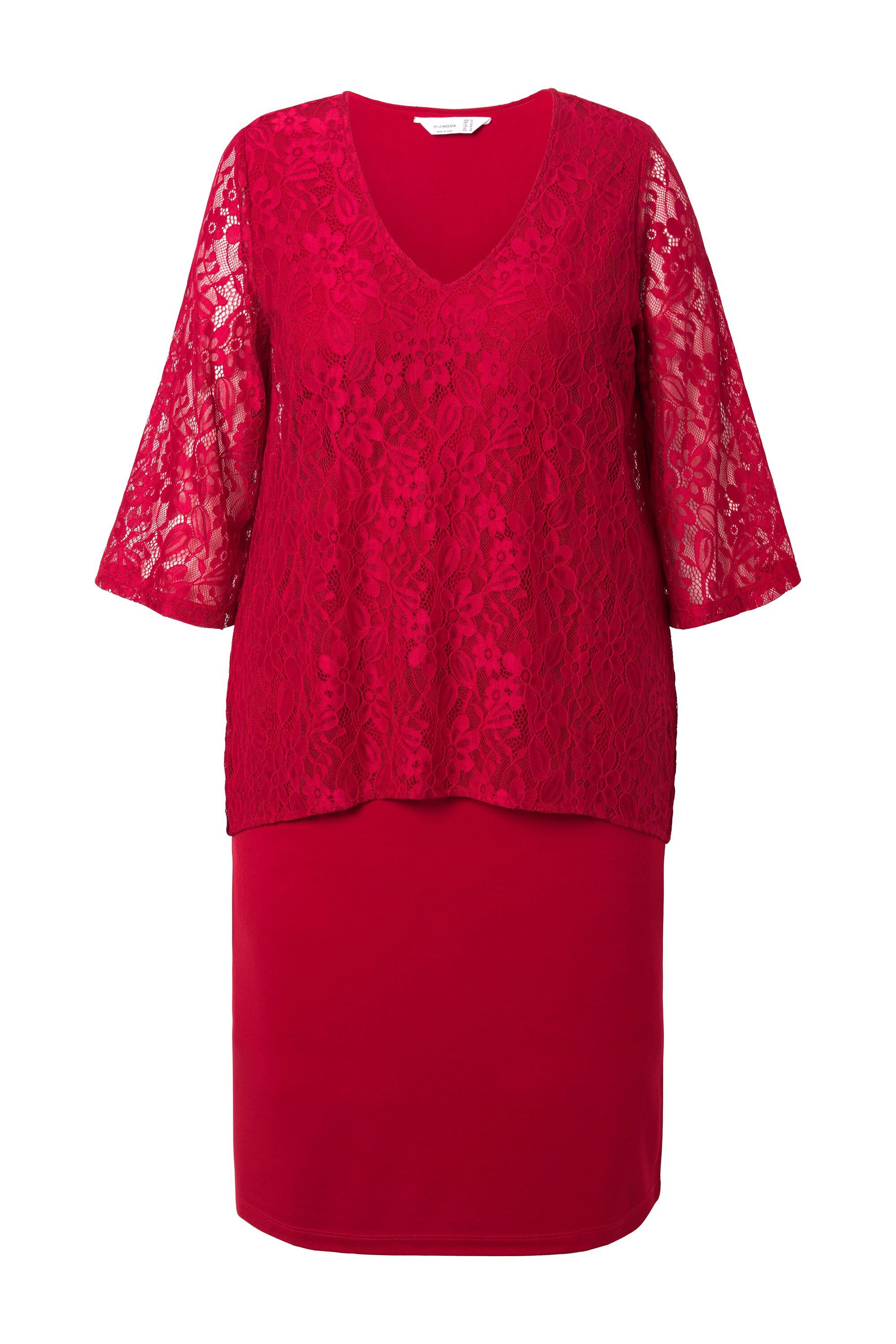MIAMODA Partykleid Spitzenkleid blickdichtes Jersey-Unterkleid günstig online kaufen