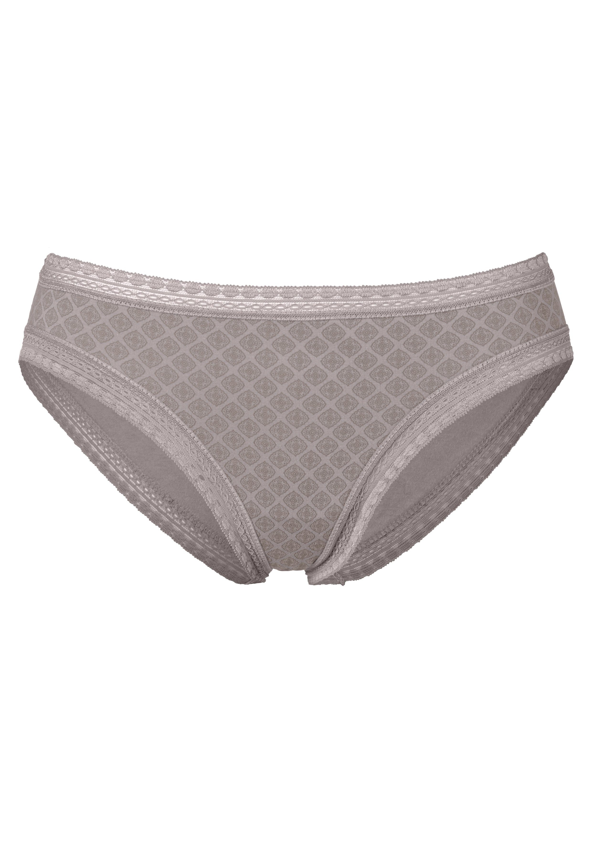 LASCANA Bikinislip (3er-Pack) Loungetop und Unterziehtop in einem aus Baumwolle mit Spitze – Bild 4 von 5