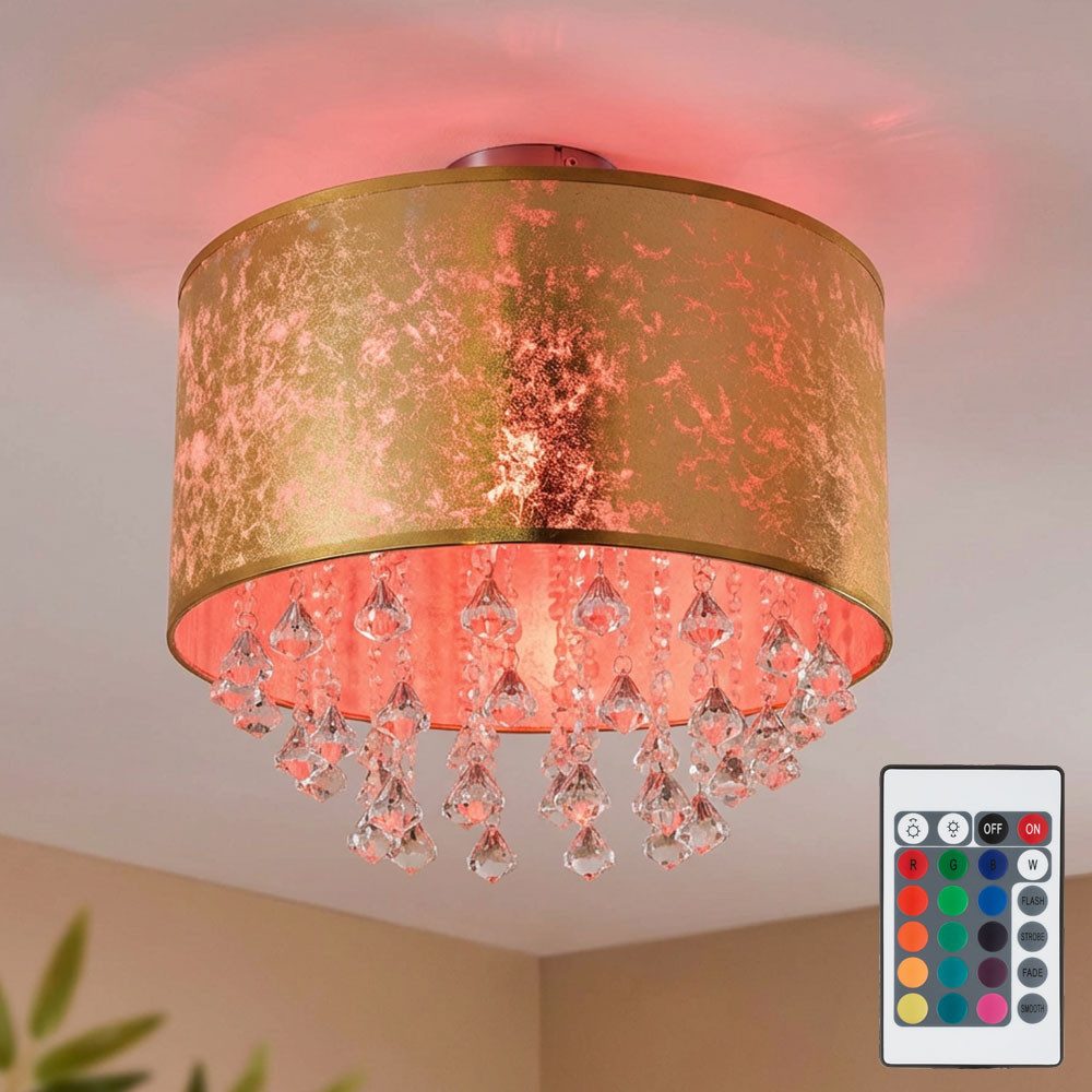 GLOBO LIGHTING LED Deckenleuchte, Leuchtmittel inklusive, Warmweiß, Farbwechsel, LED Deckenlampe Kronleuchter Hängeleuchte mit RGB-Farbwechlser