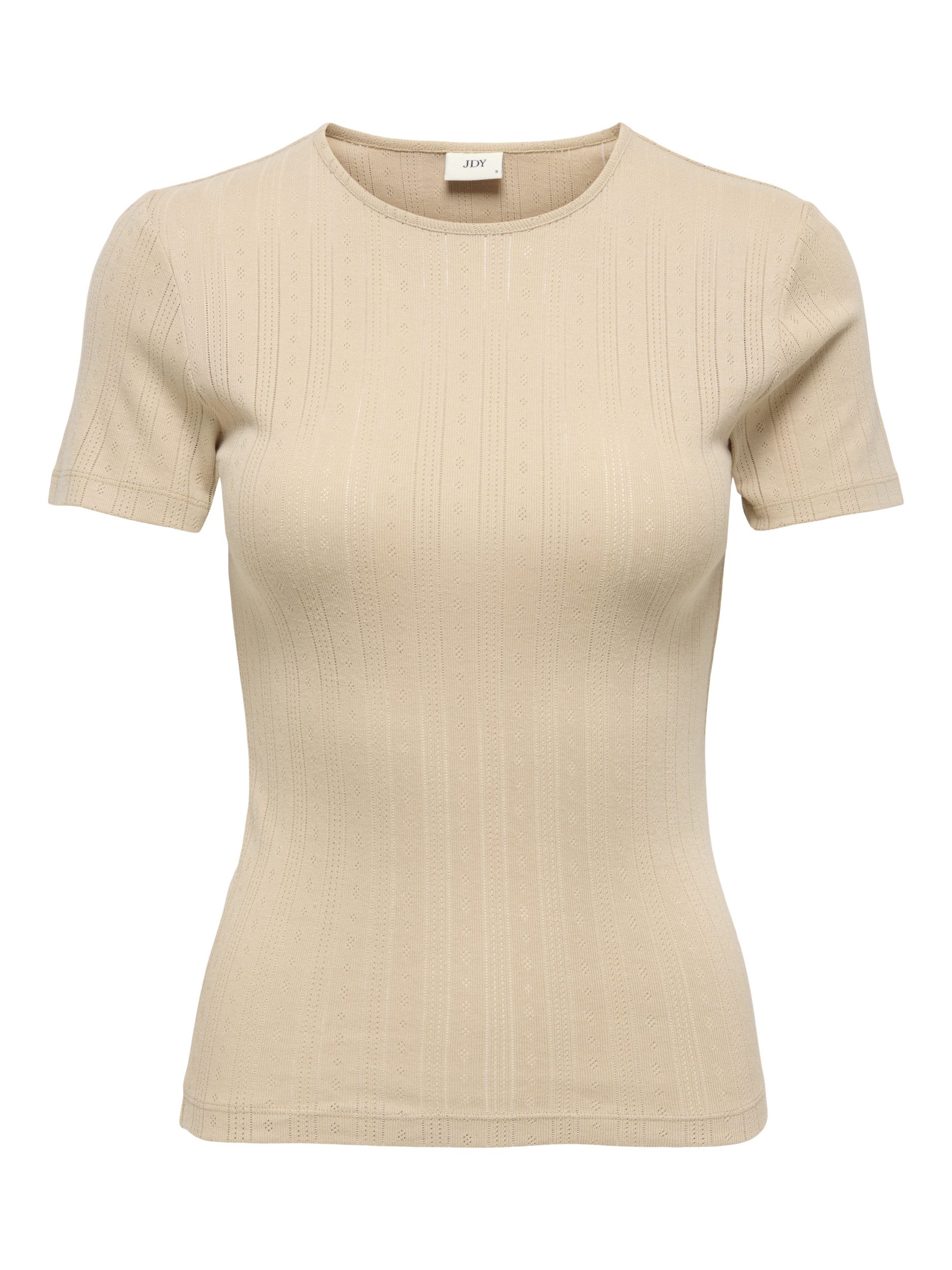 JDY T-Shirt JDYSALSA MIA LIFE S/S O NECK TOP JR, Humus