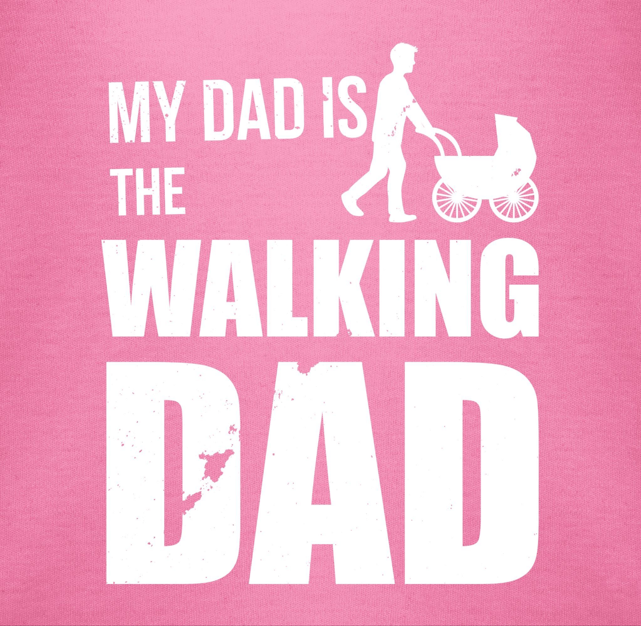 Junge Mädchen Dad & weiß the Shirtracer Baby 3 Walking My Strampler Dad Pink Shirtbody is