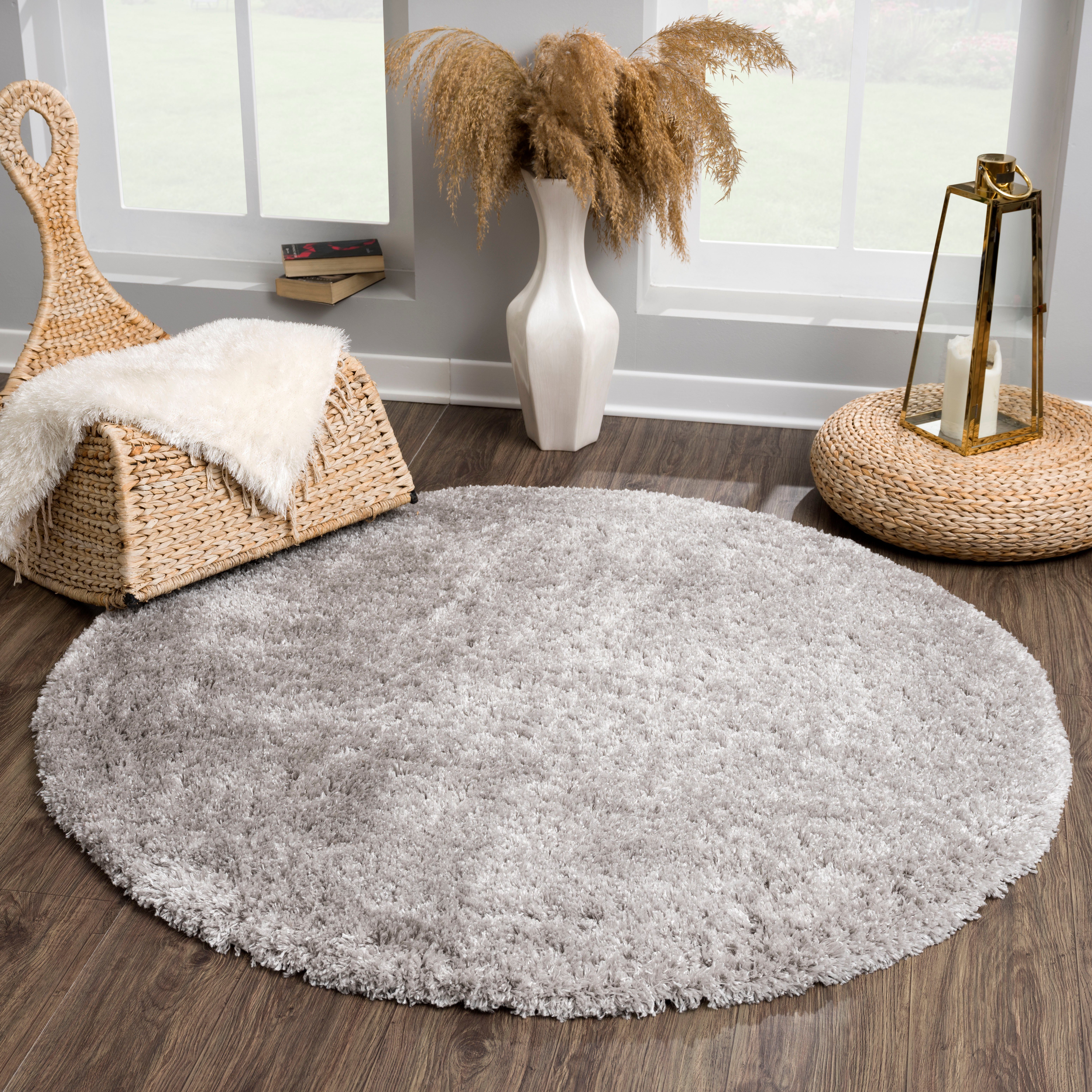 Sanat Hochflor-Teppich Porto, auch als Läufer und in Rund erhältlich, rund, Höhe: 45 mm, Wohnzimmer, Langflor, Shaggy,weich
