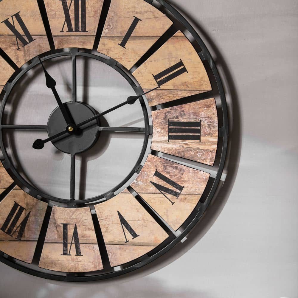 K&L Wall Art Wanduhr Große XXL Vintage Metalluhr Wohnzimmer Uhr XL Retro Kü günstig online kaufen