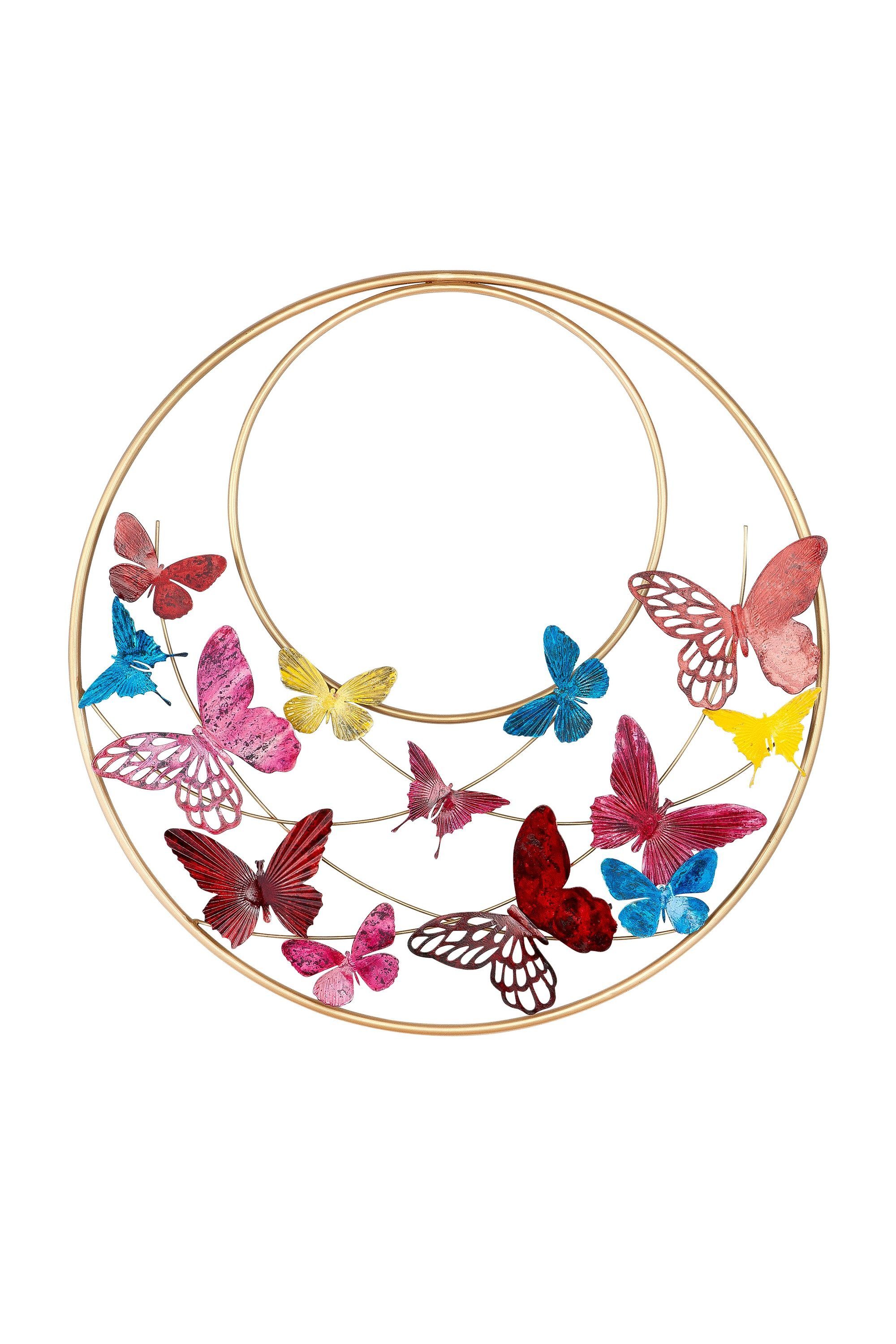 GILDE Bild GILDE Wanddeko Butterflies - mehrfarbig - D. 76cm