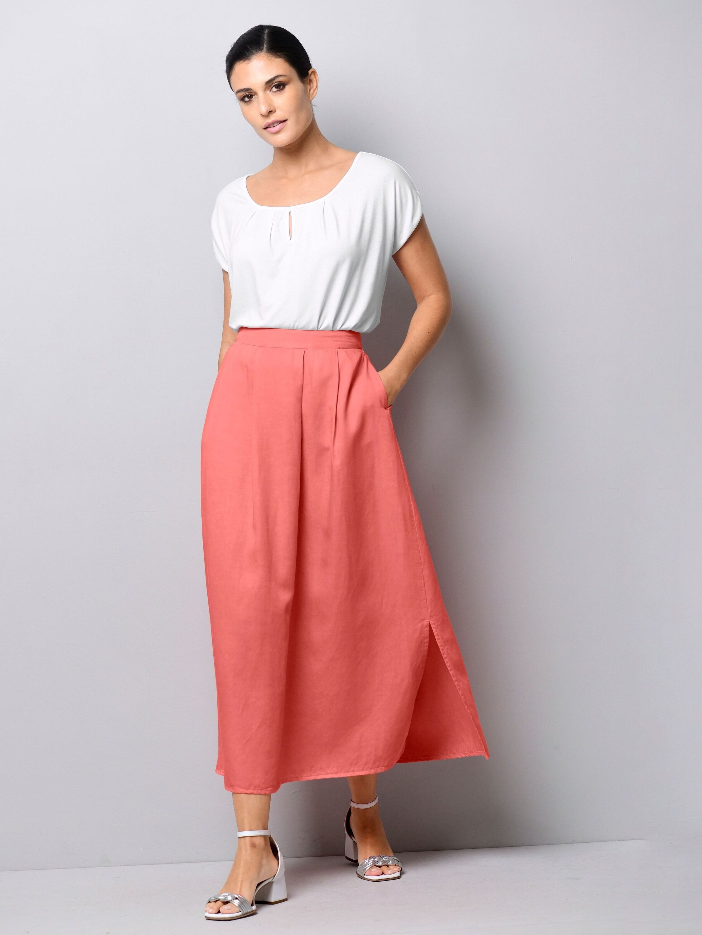 Alba Moda Maxirock Rock mit Schlitz