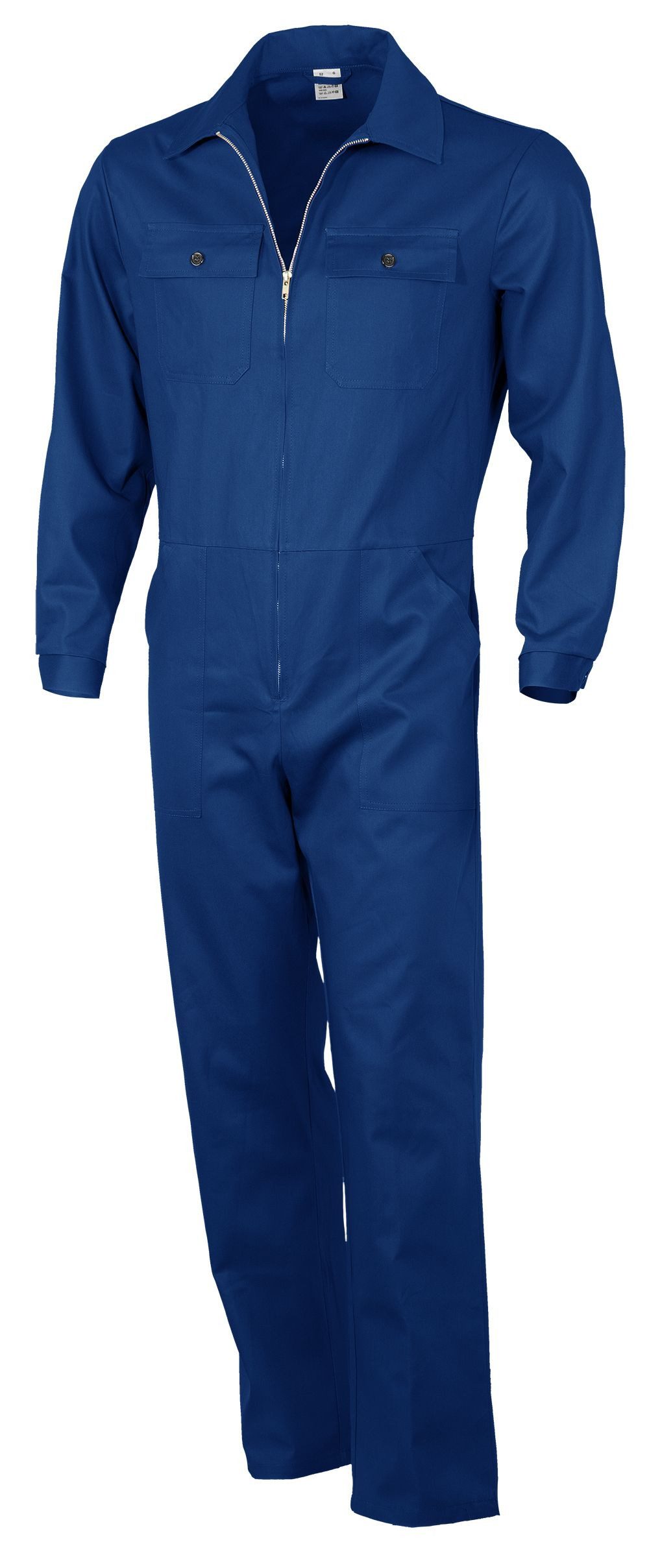 Qualitex Workwear Arbeitsoverall strapazierfähiger basic Rallyekombi aus reiner Baumwolle - BW 240 g (1-tlg) standard Blaumann mit 5 Taschen - Blickdicht - Pflegeleicht - Waschbar